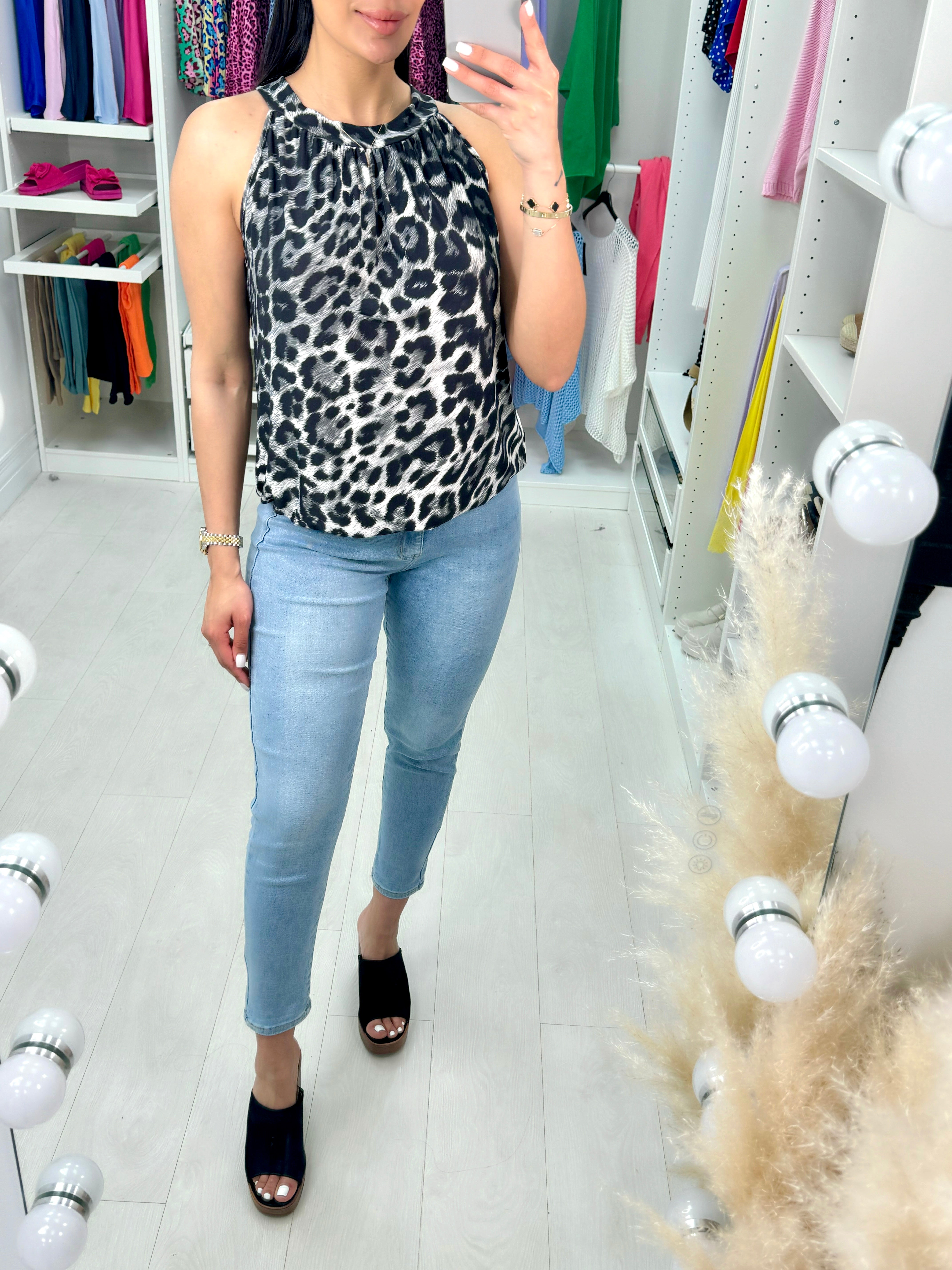Shae Sleeveless Leopard Top
