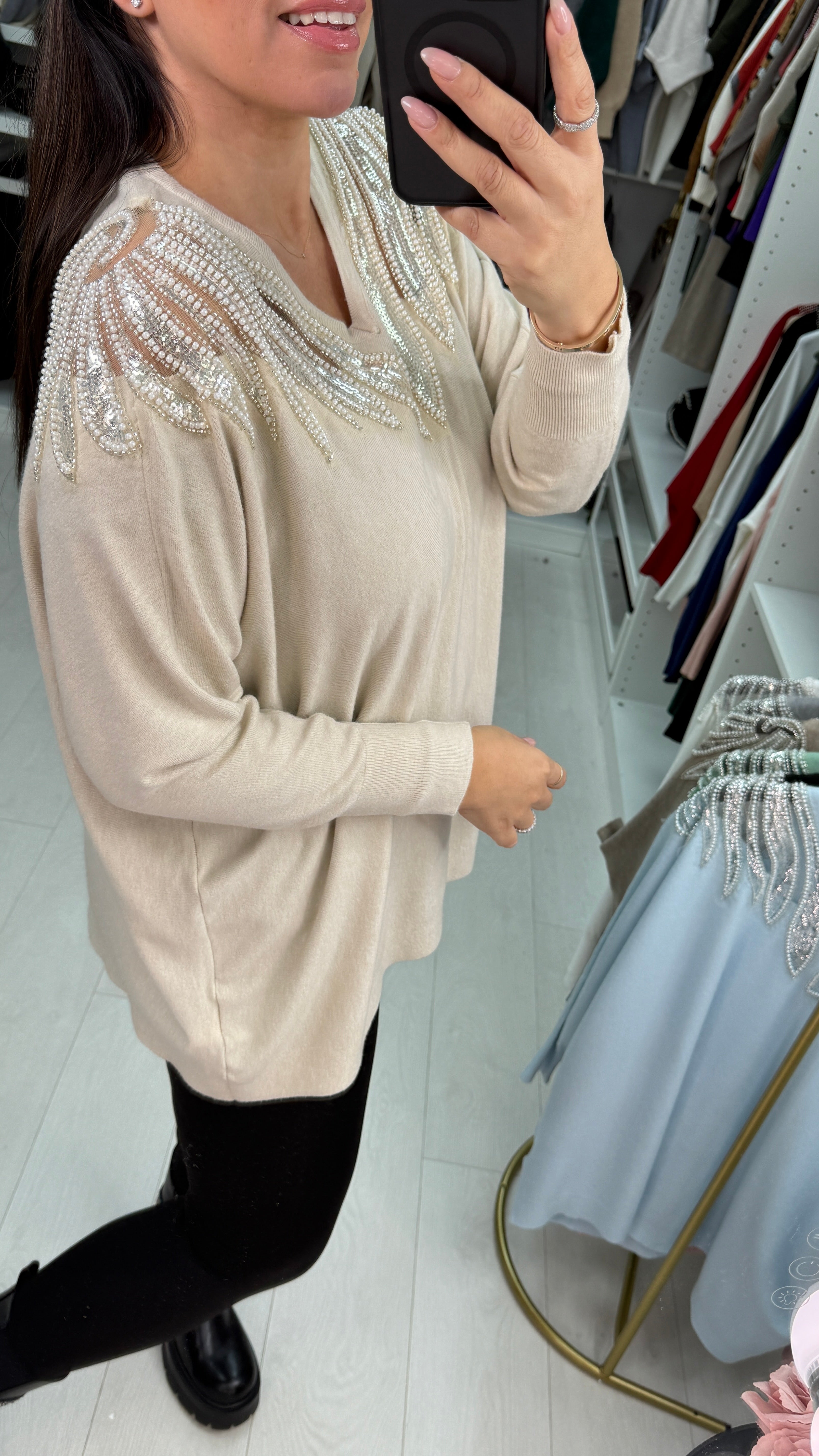 Mya Sheer Panel Detail Jumper