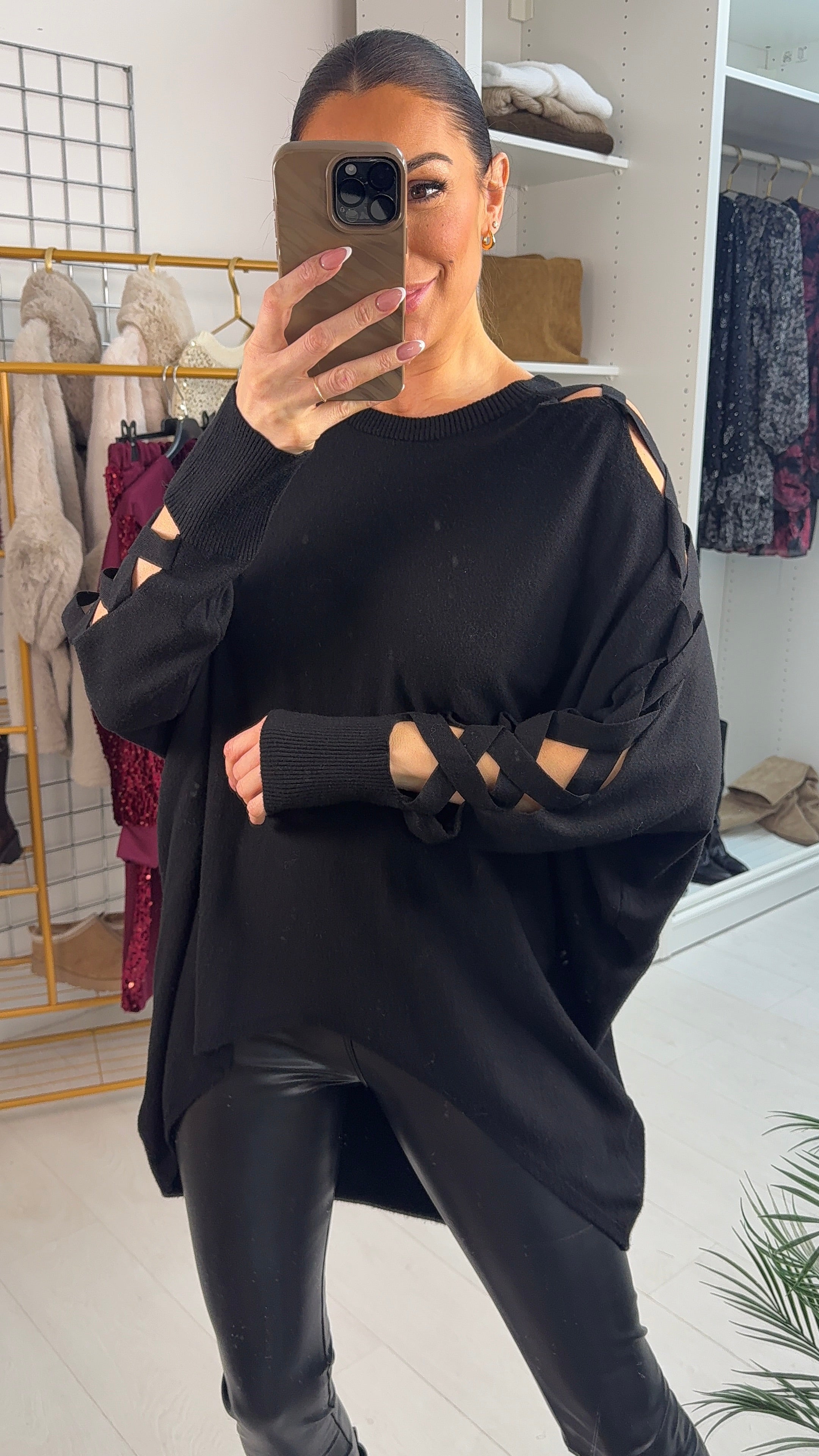 Aaliyah Braided Sleeve Jumper