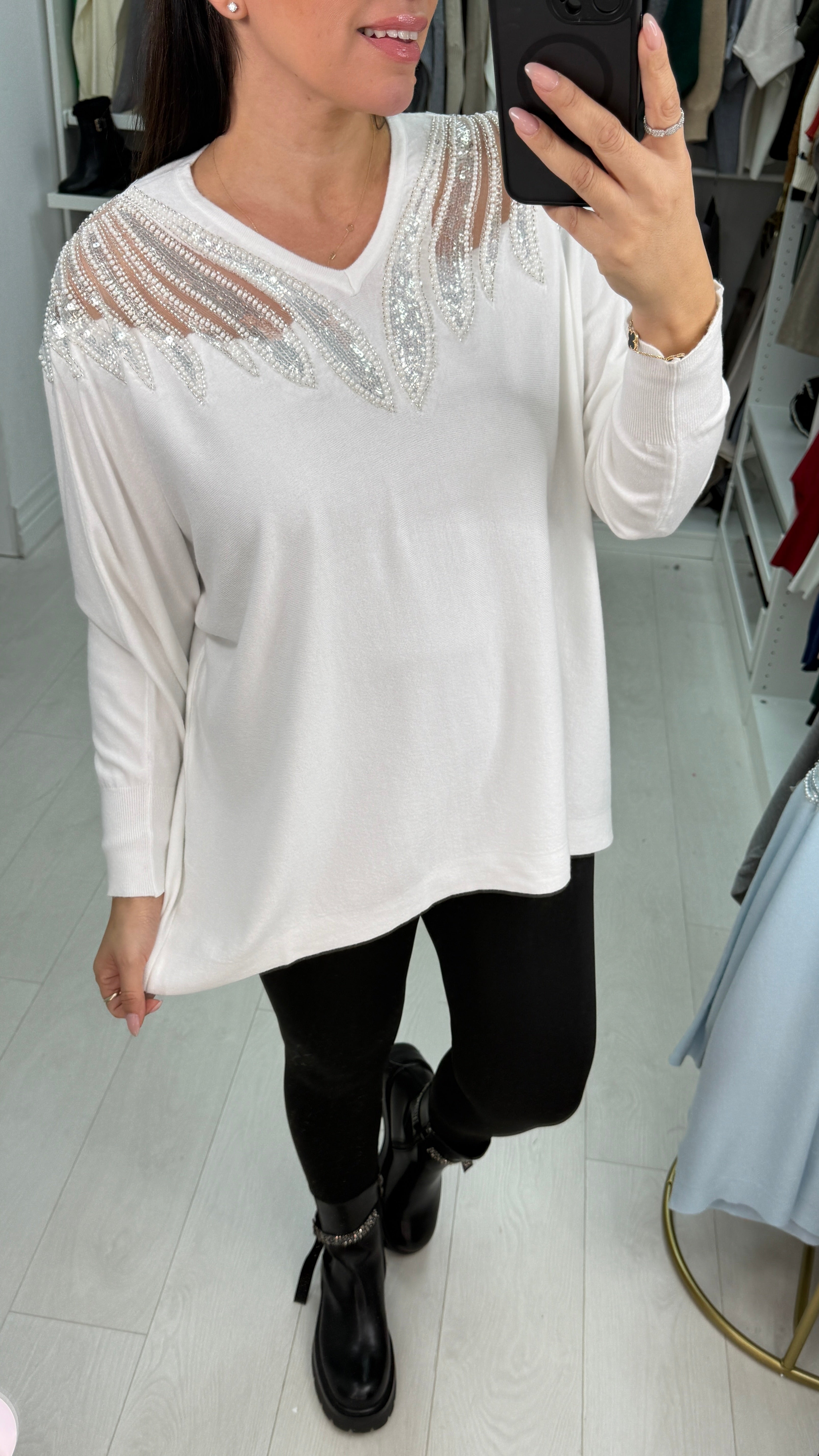 Mya Sheer Panel Detail Jumper