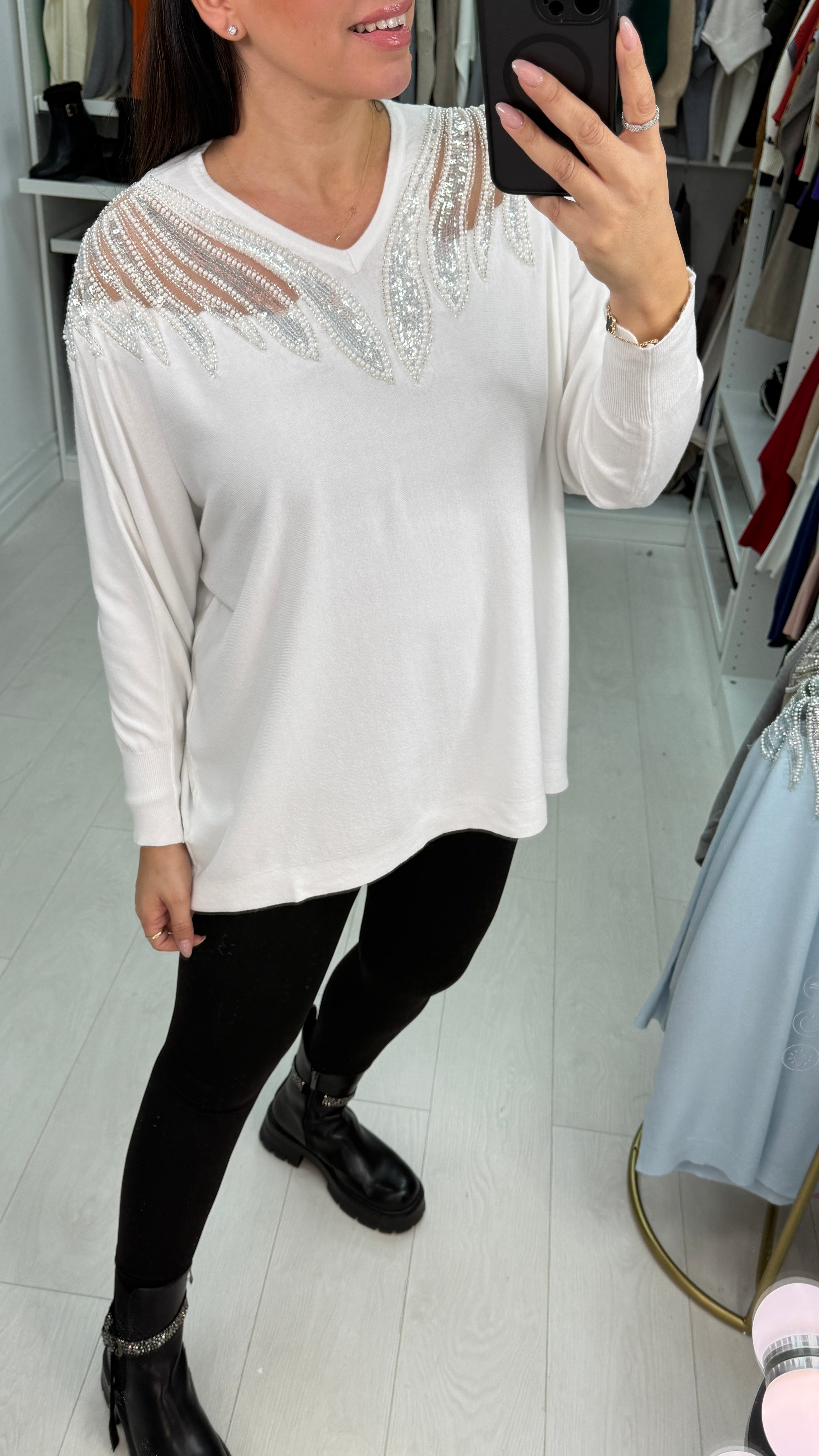 Mya Sheer Panel Detail Jumper