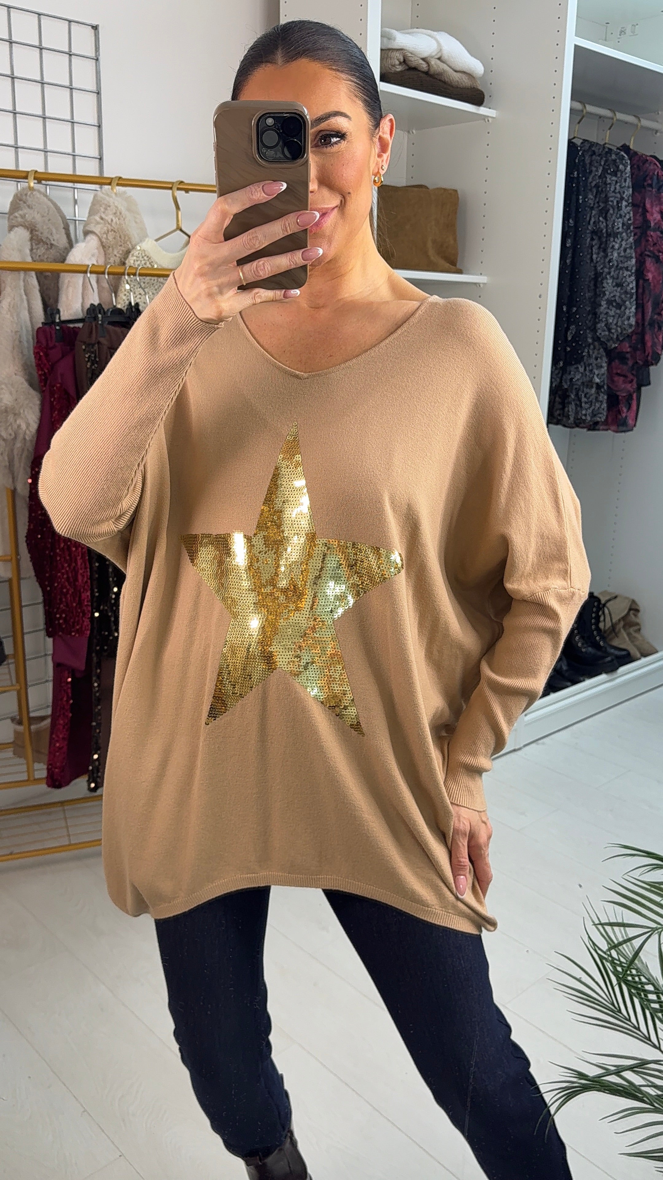 Captain Gold Sequin Star Jumper