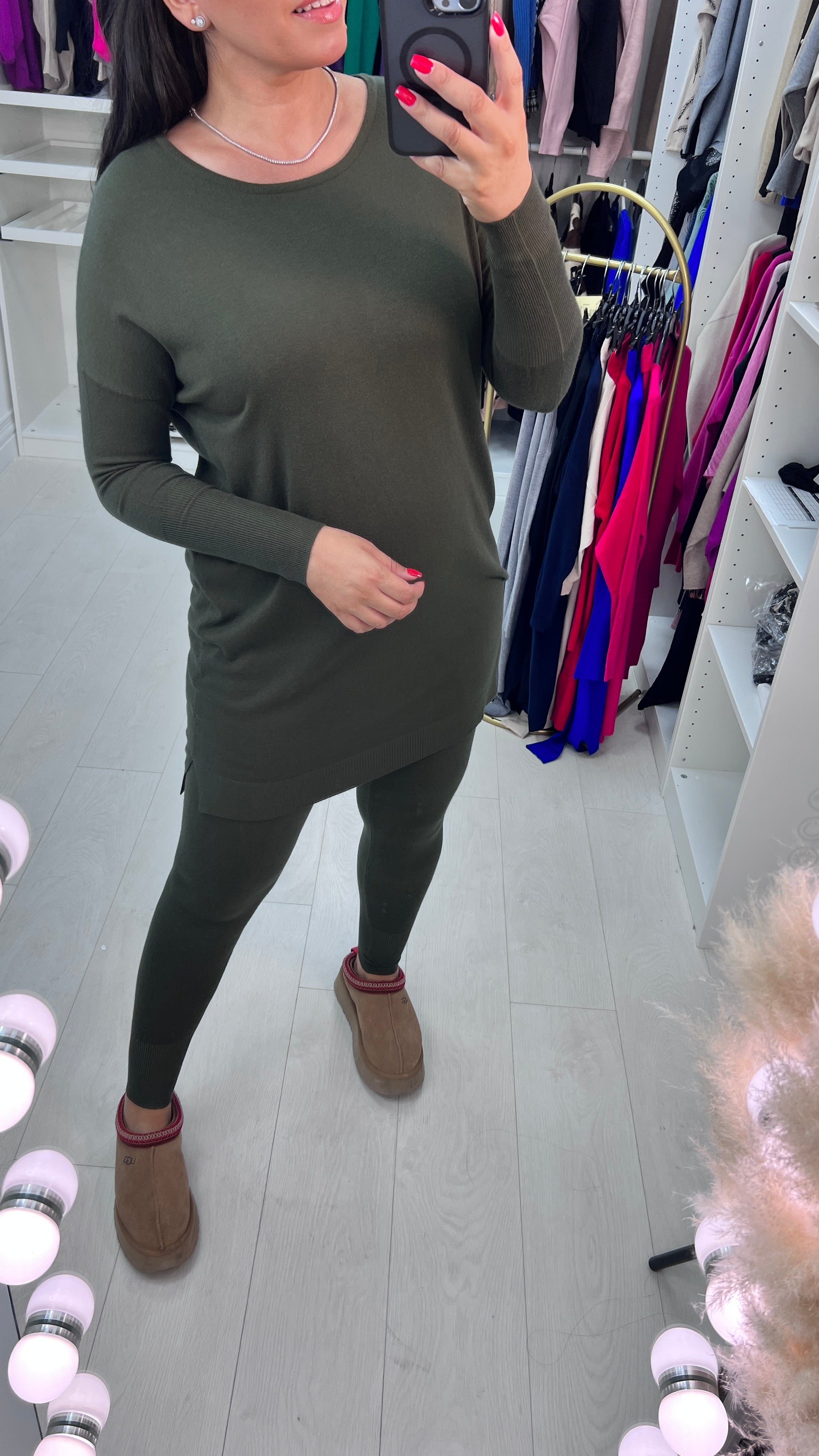 Irene Plain Knitted Loungewear Set