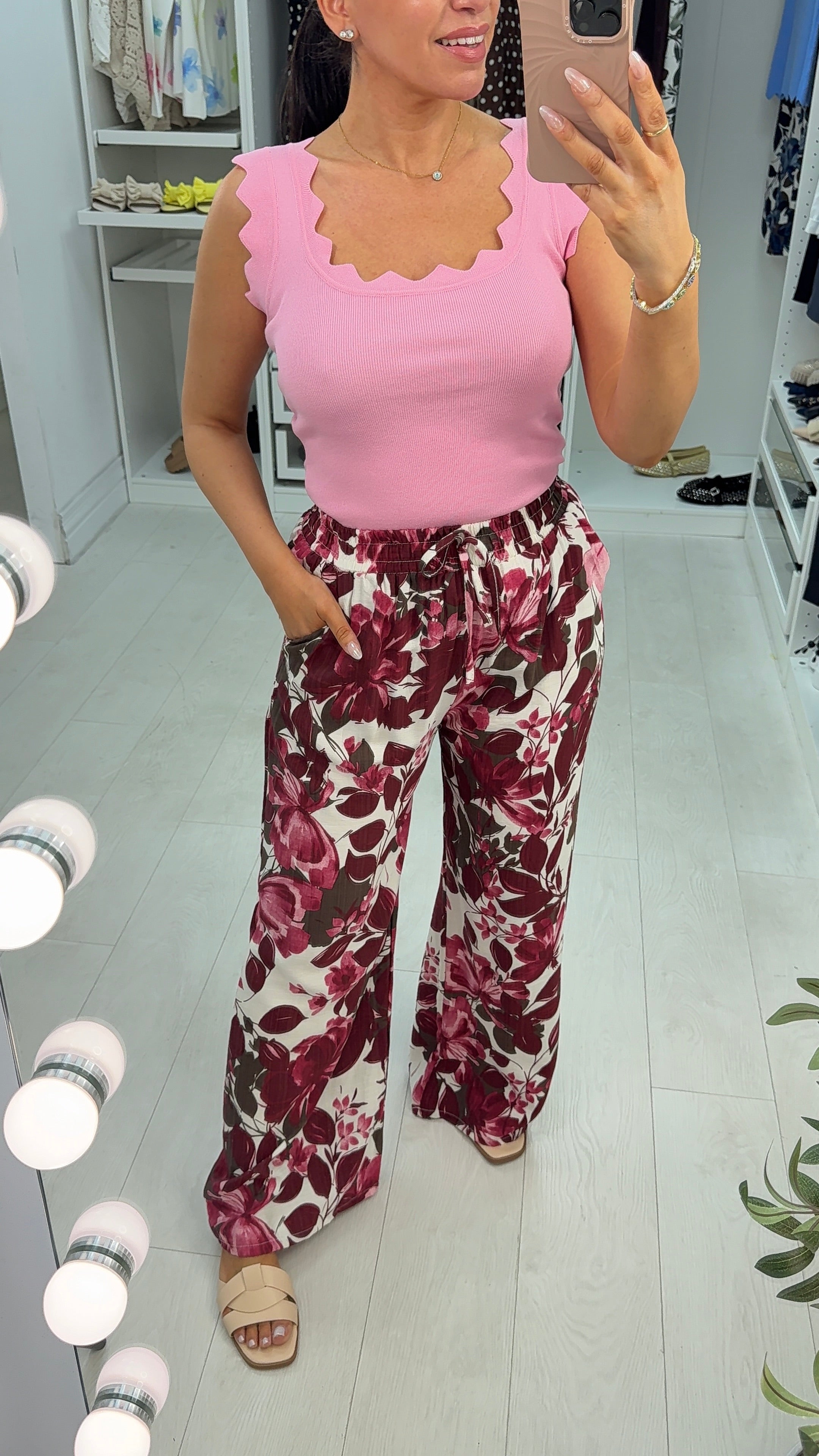 Thalita Floral Print Wide Leg Trousers