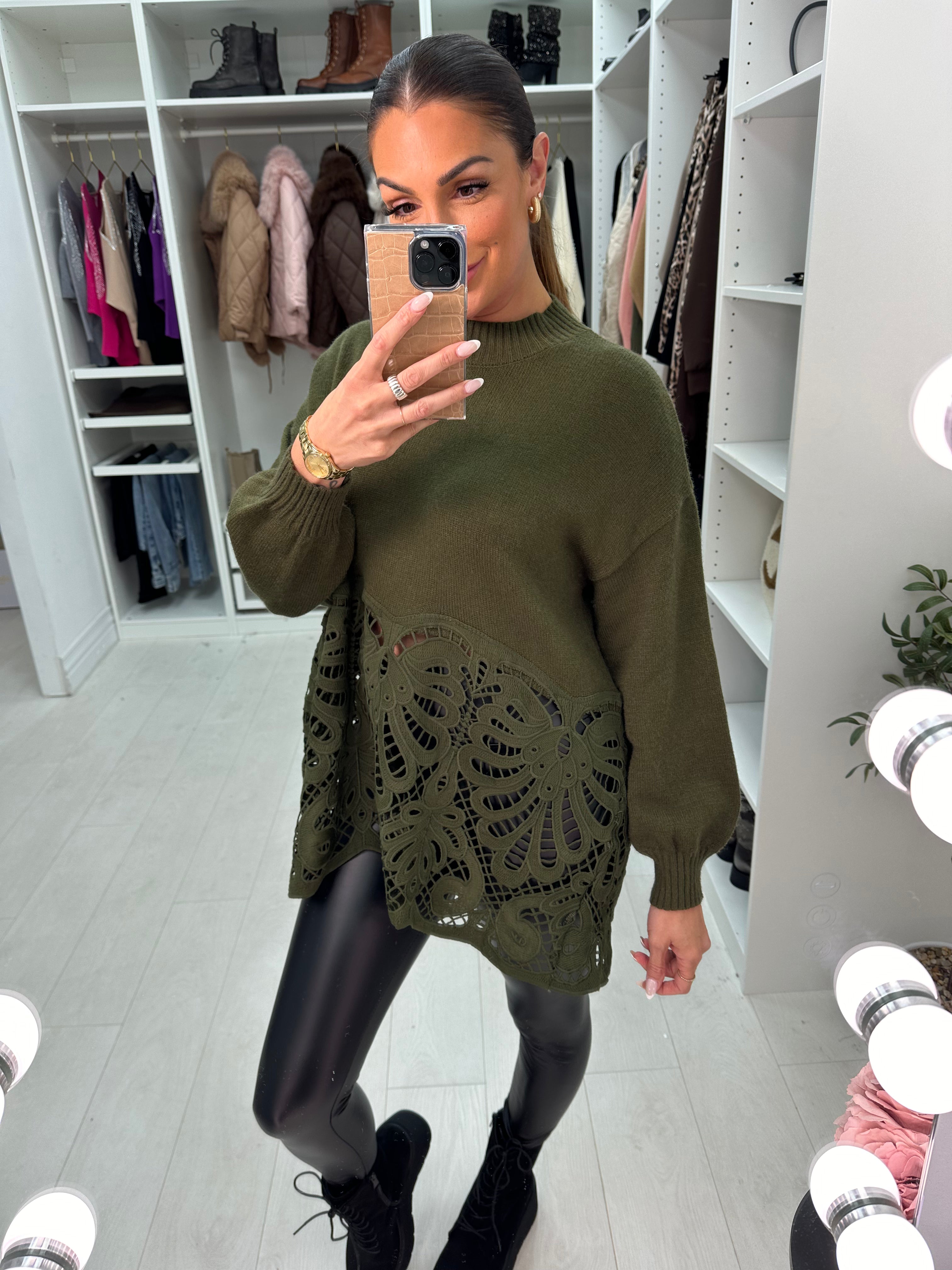 Tasha Crochet Detail Jumper