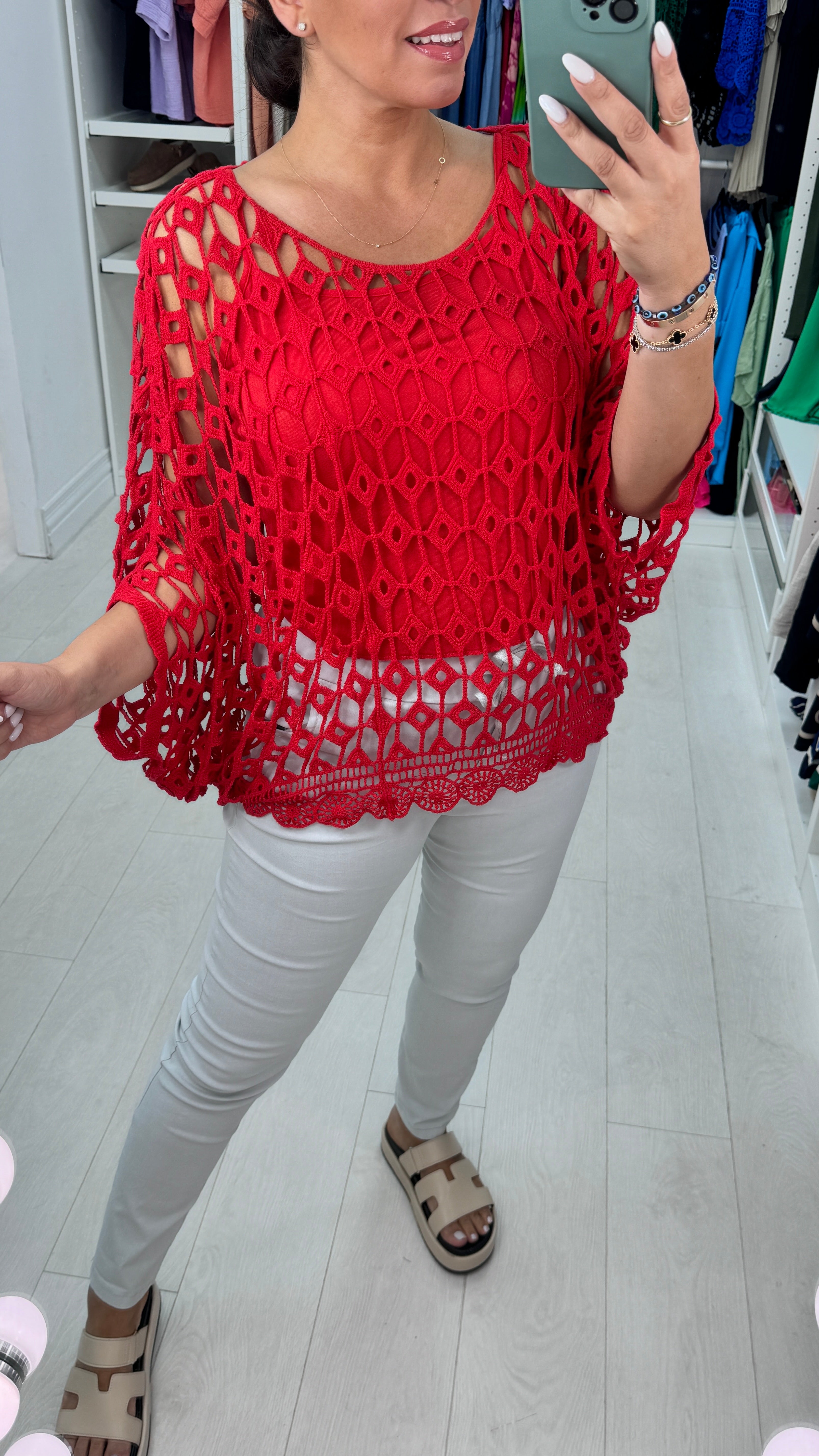 Queensland Crochet Batwing Top