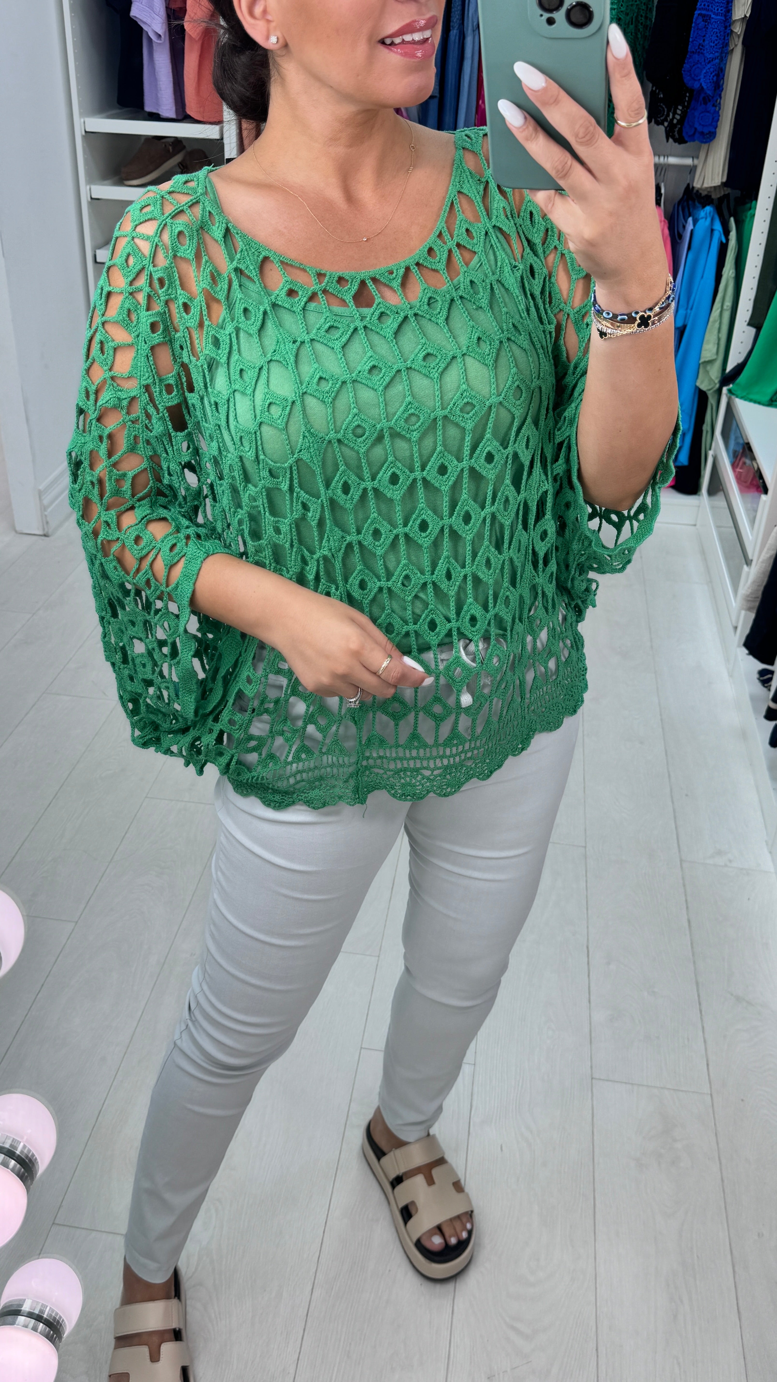 Queensland Crochet Batwing Top