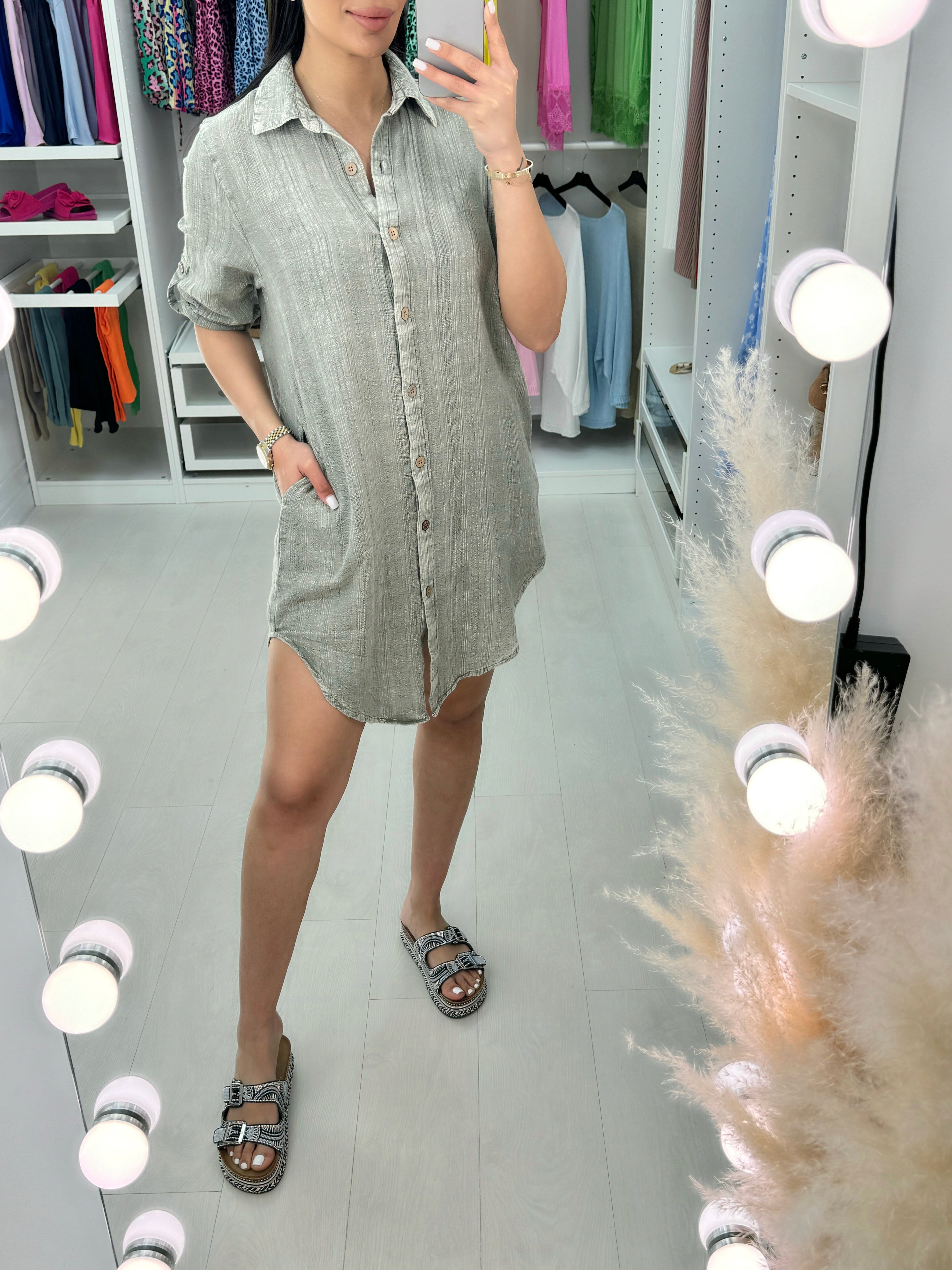 Nasrin Wash Button Down Shirt