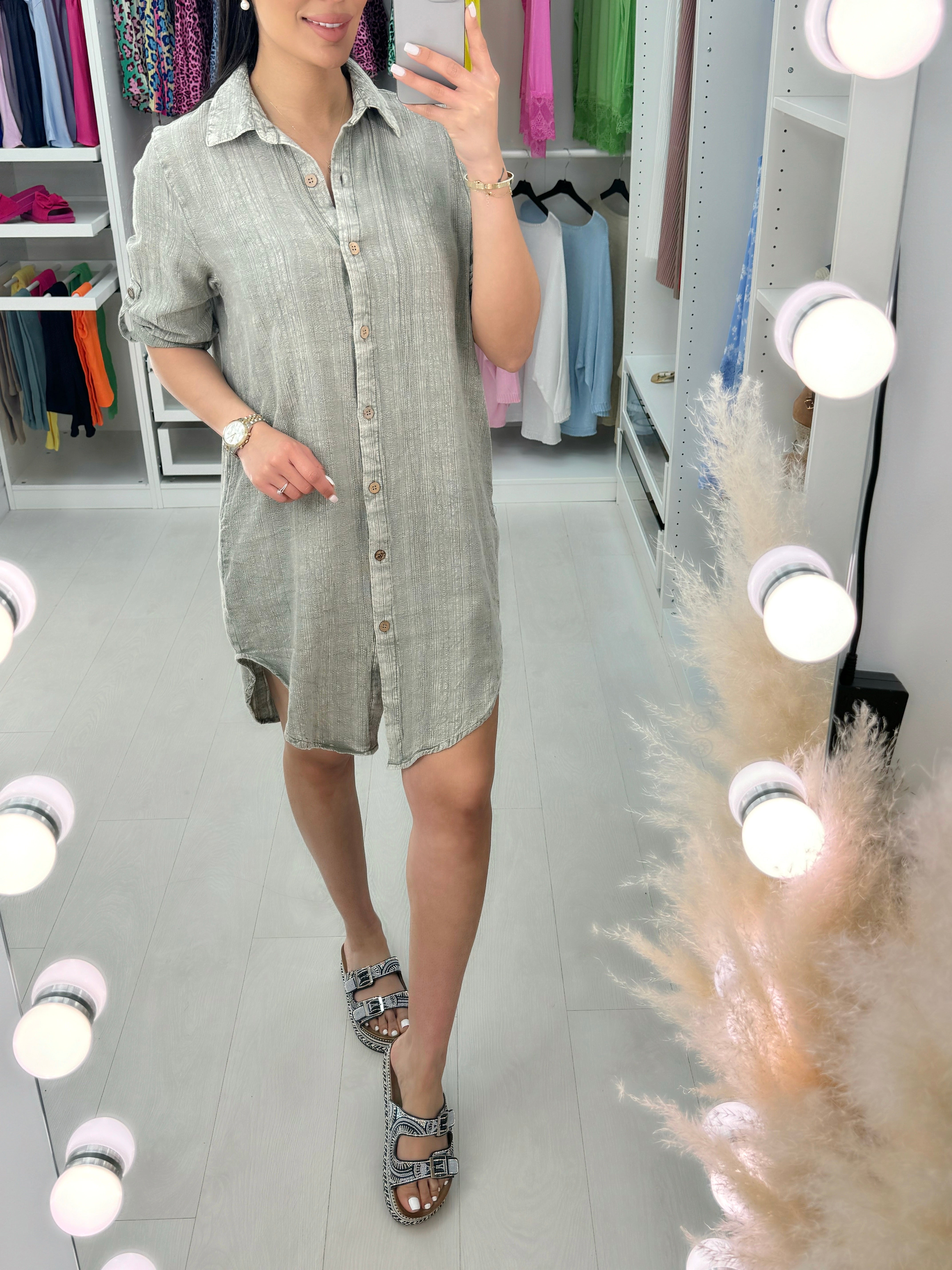 Nasrin Wash Button Down Shirt