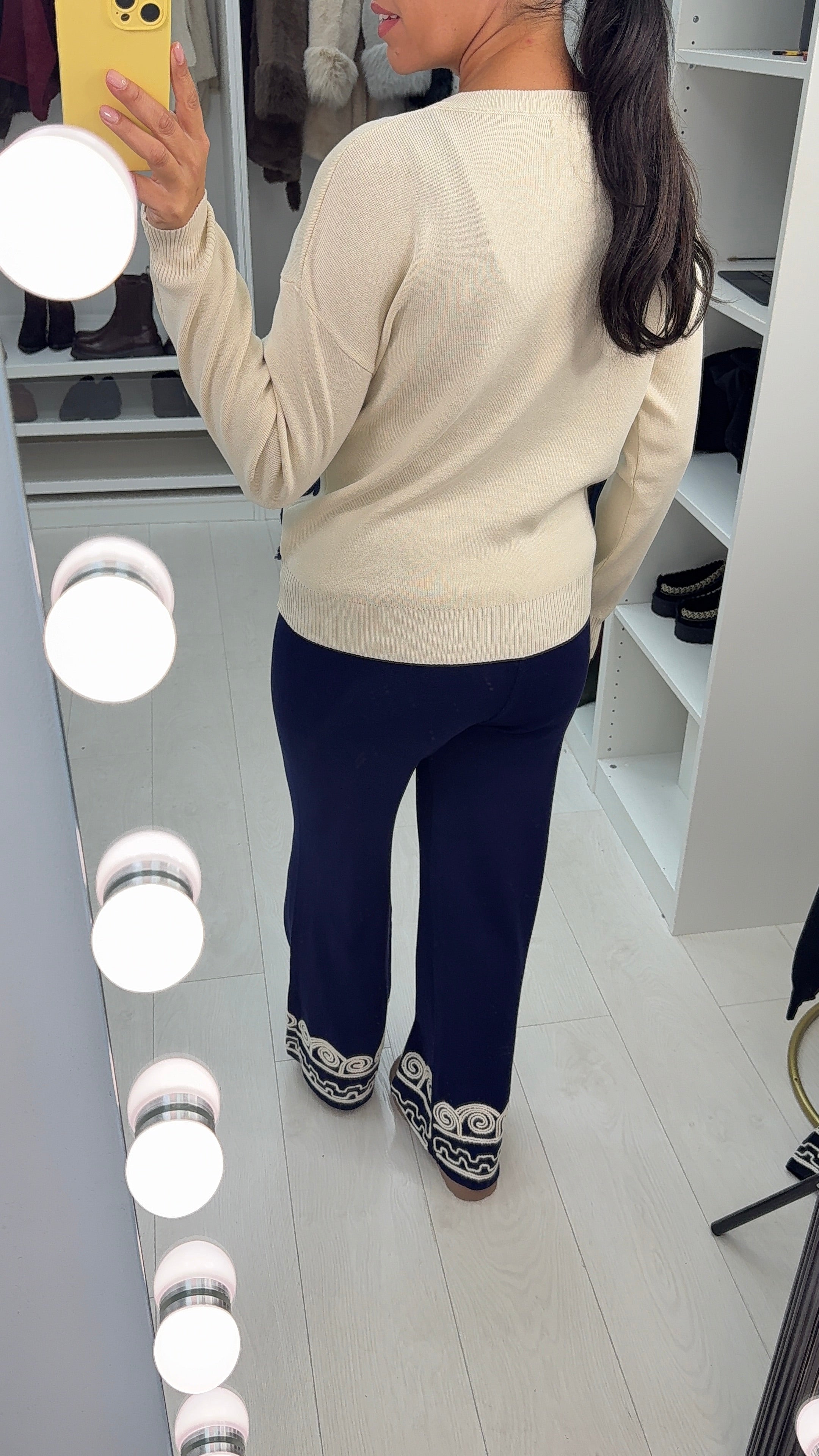 Malina Embroidered Hem Detail Loungewear Set