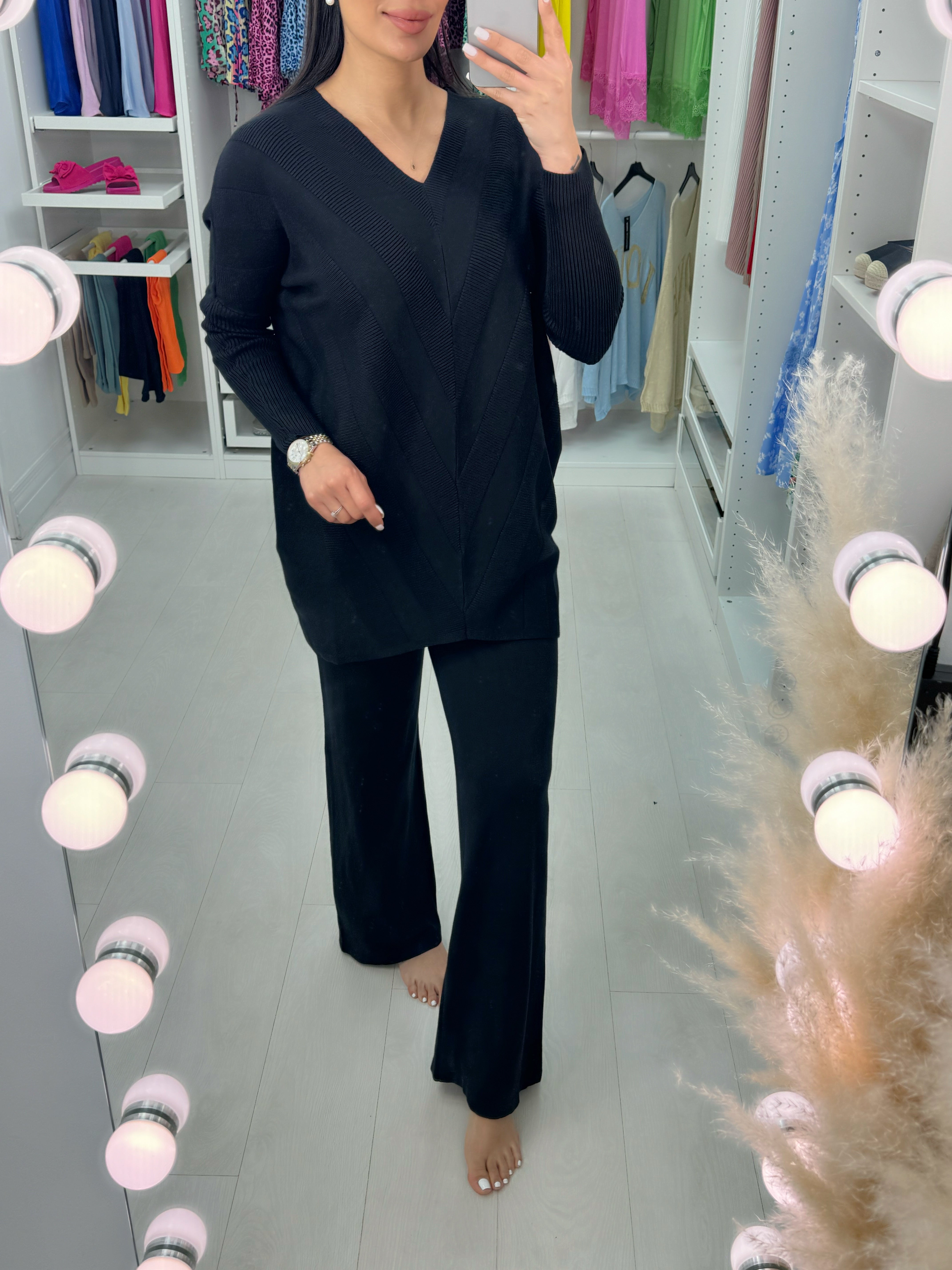 Karine Asymmetric Detail Loungewear Set