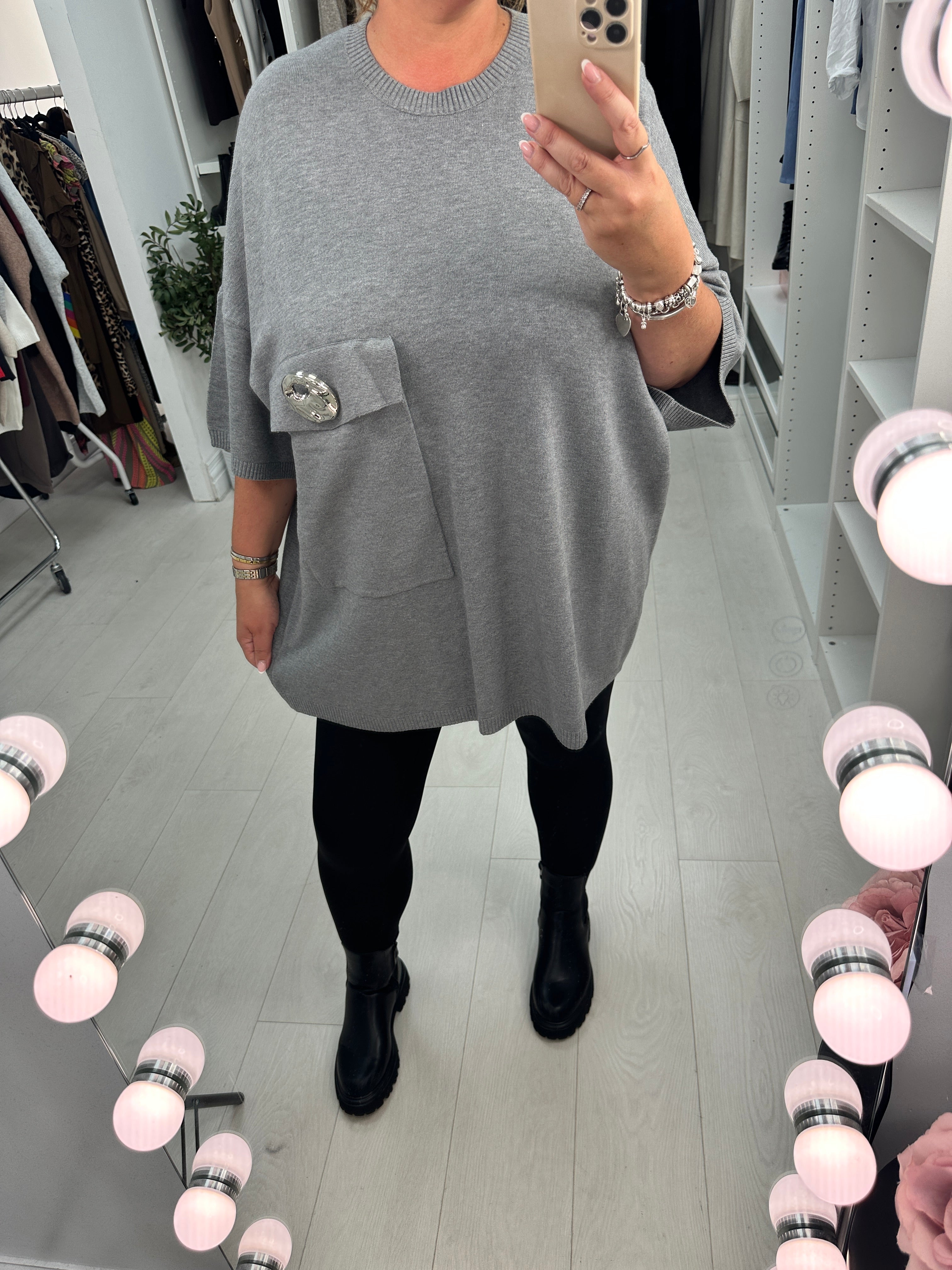 Rosenna Plain Oversized Longline Knit Jumper