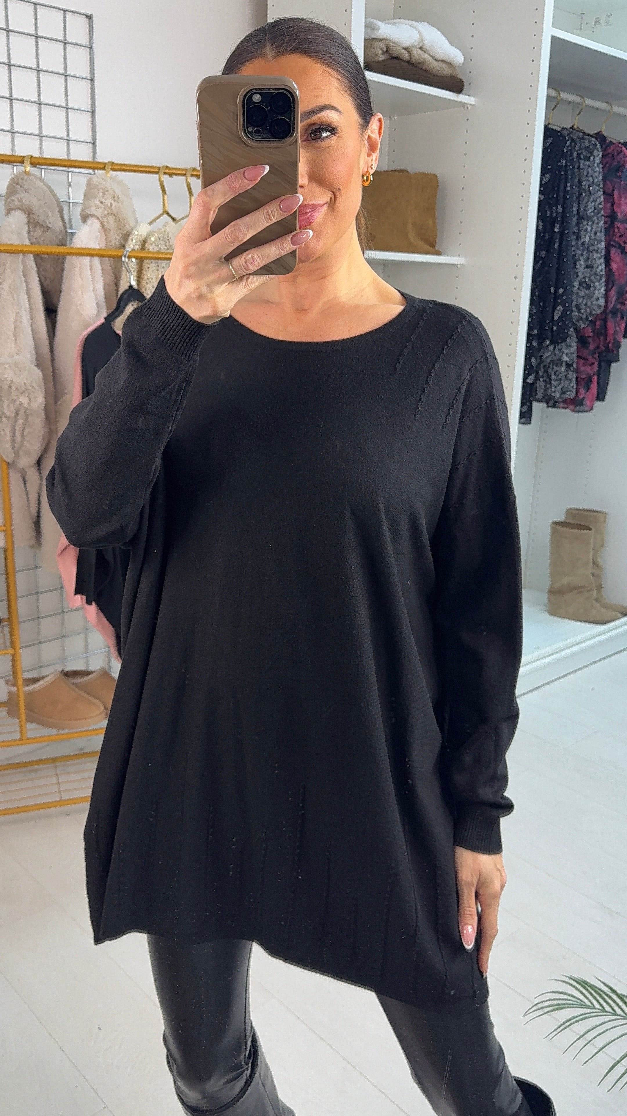 Nadia Plain Knitted Detail Jumper