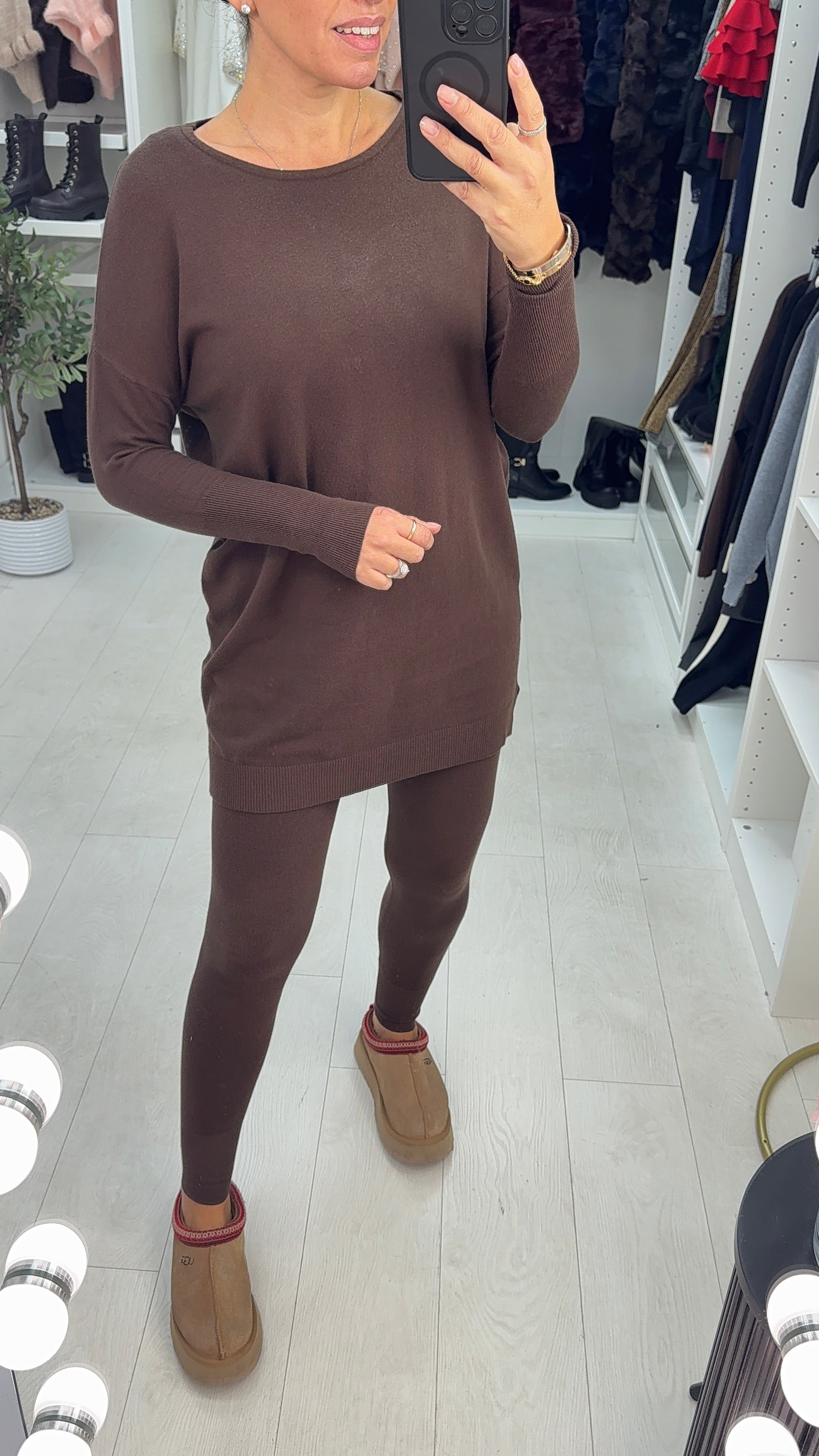 Irene Plain Knitted Loungewear Set