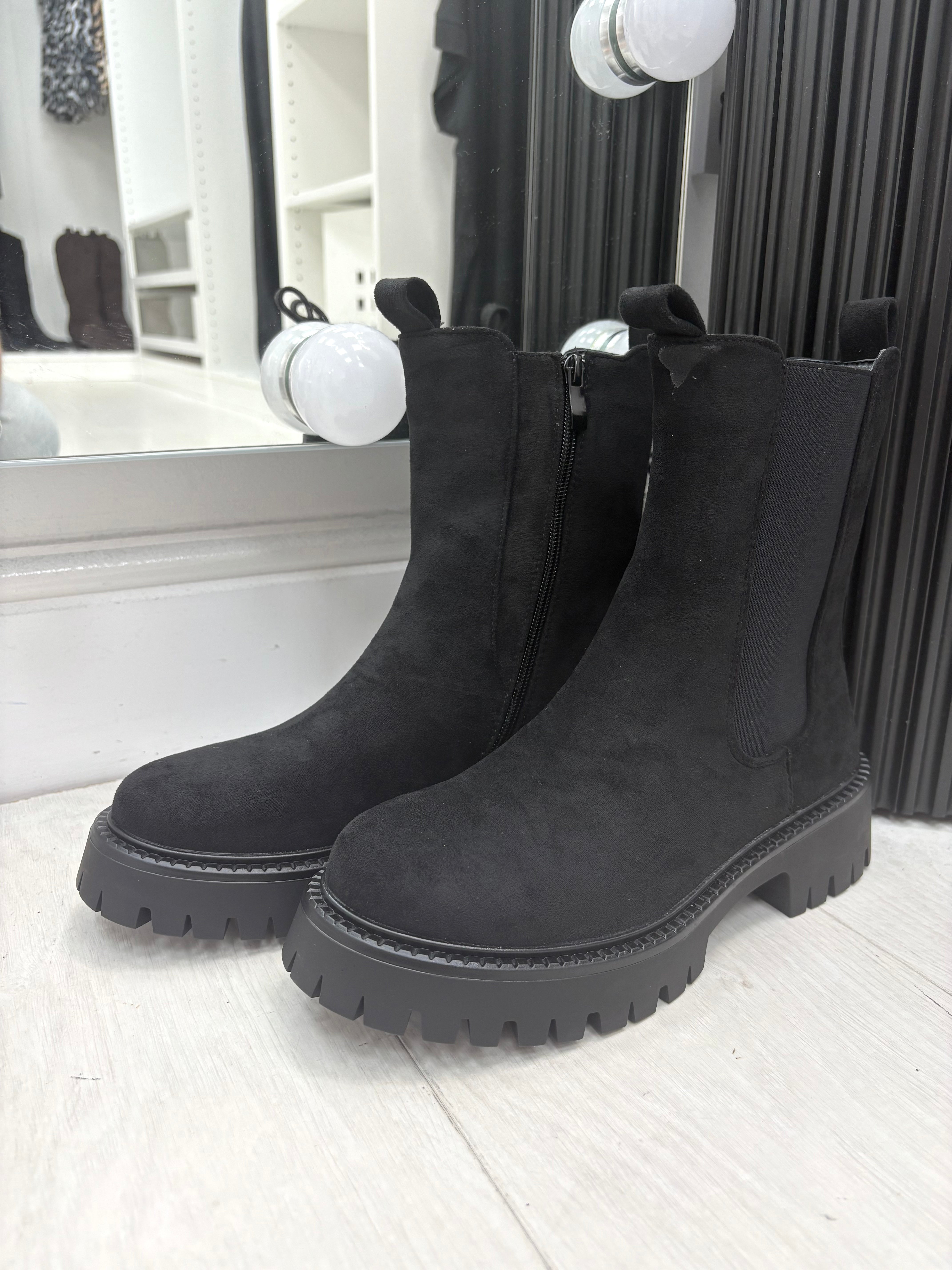 Josie Faux Suede Chelsea Boots