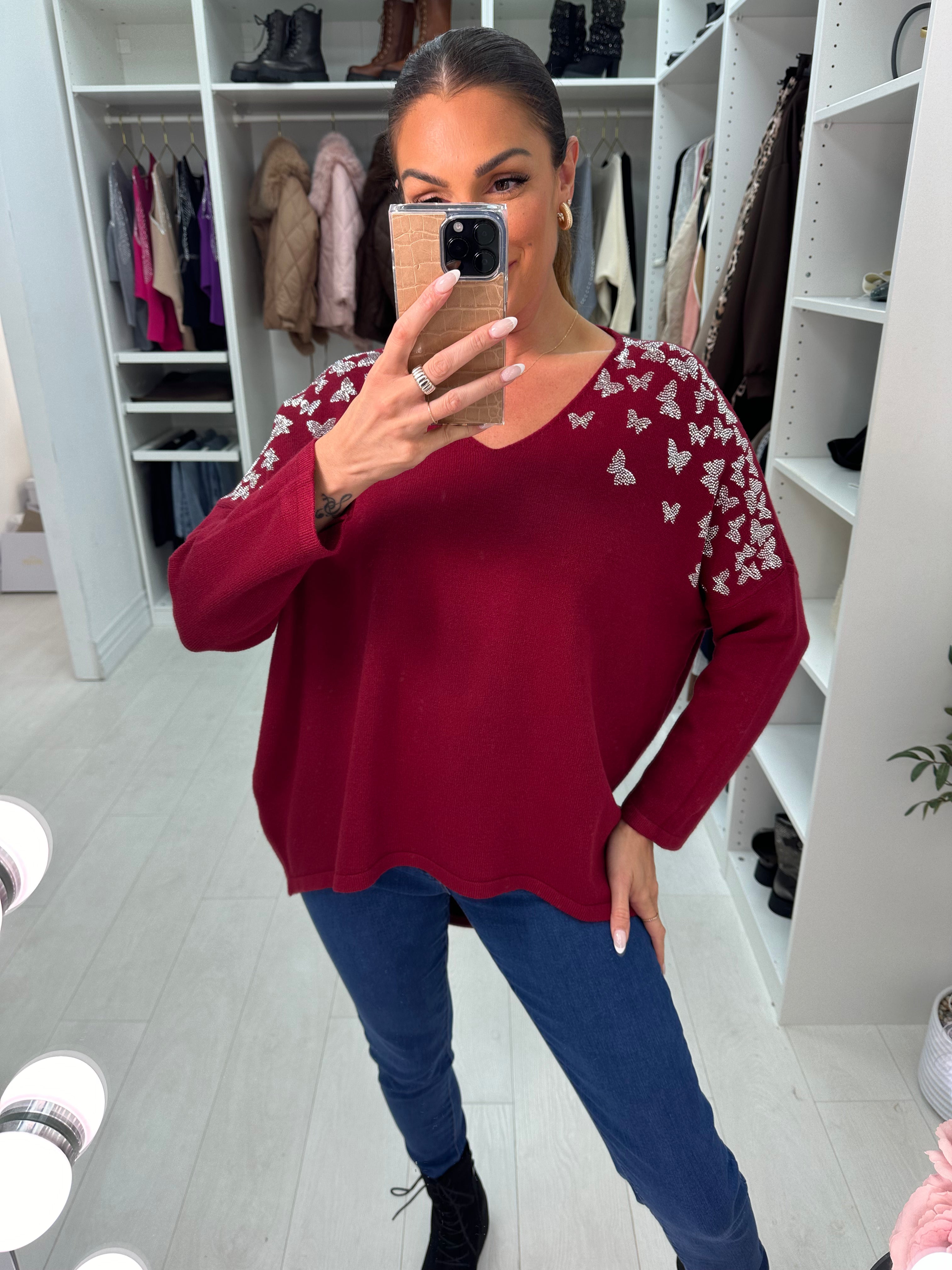 Evelyn Plain Butterfly Detail Jumper