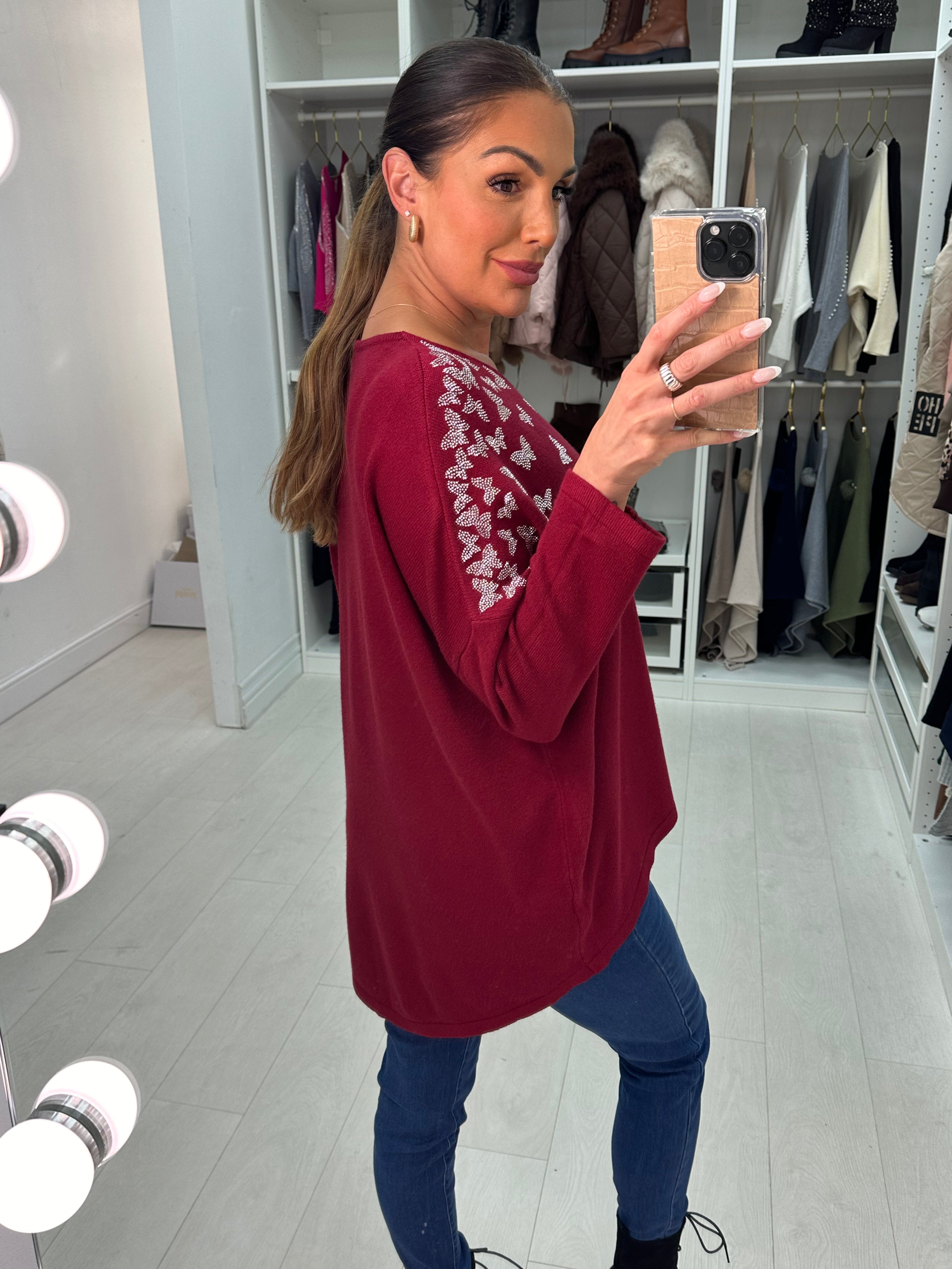 Evelyn Plain Butterfly Detail Jumper