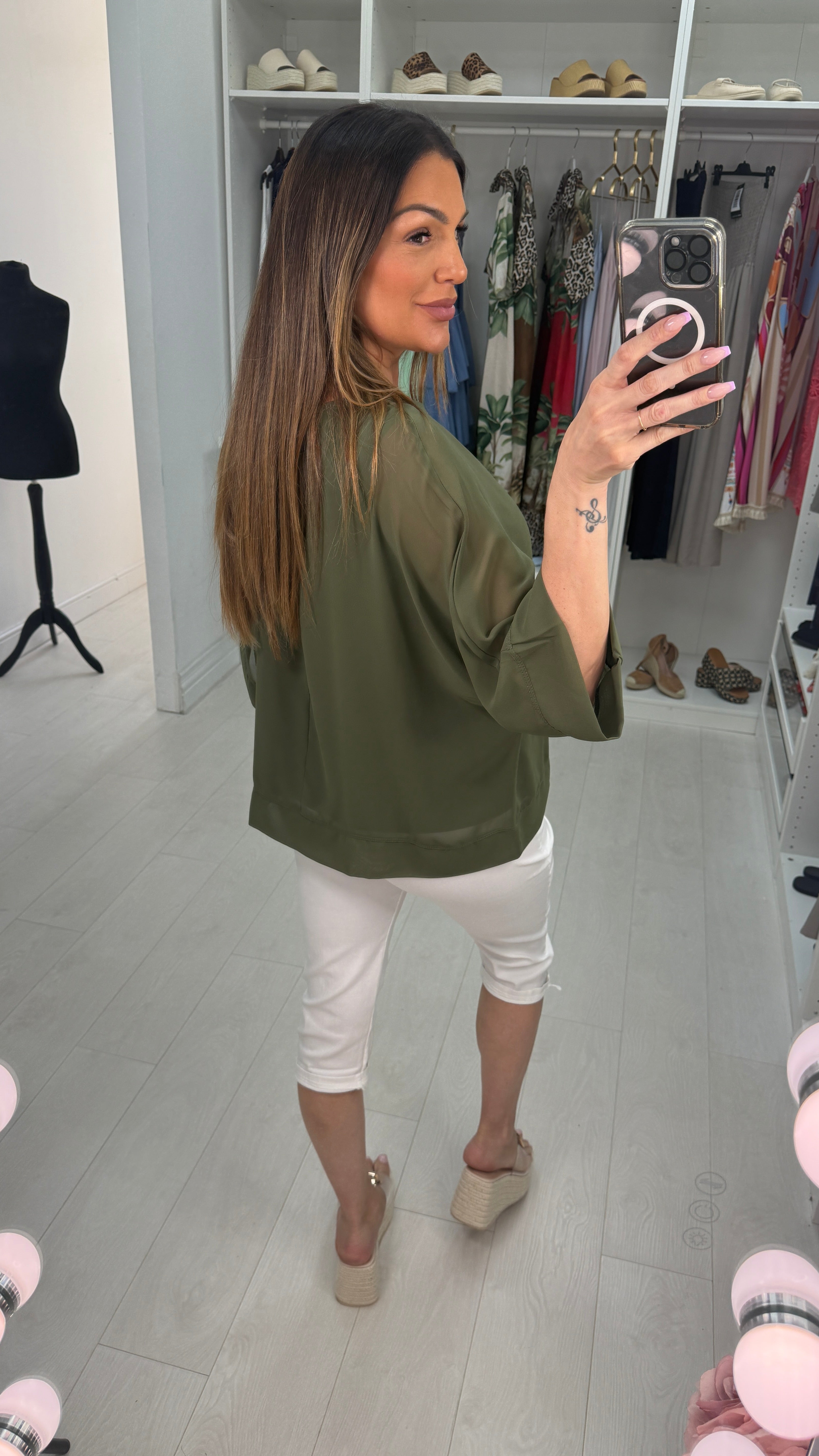 Elodine Plain Round Neck Loose Fit Top