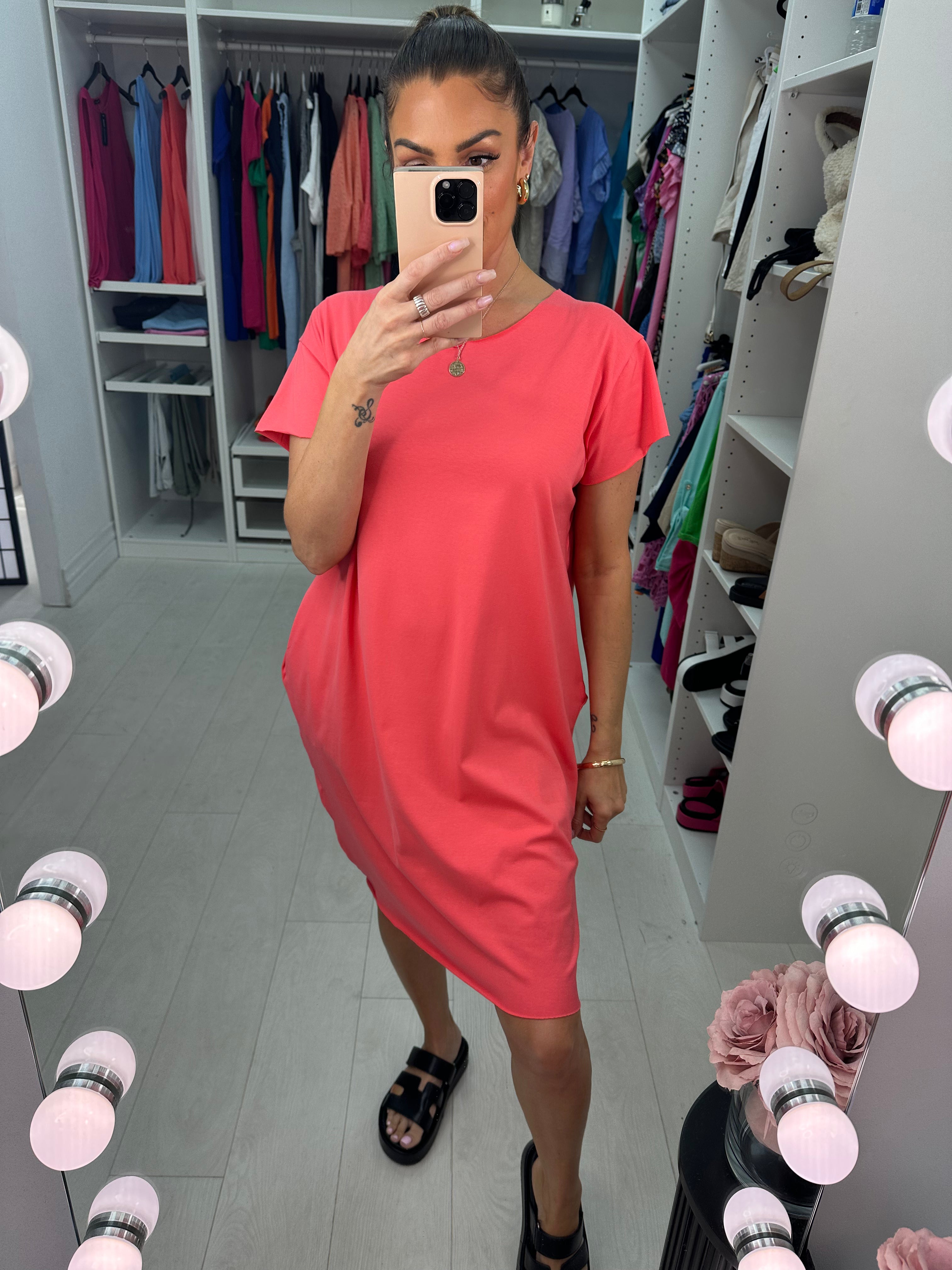 Carmen Plain Loose Fit Pocket Dress