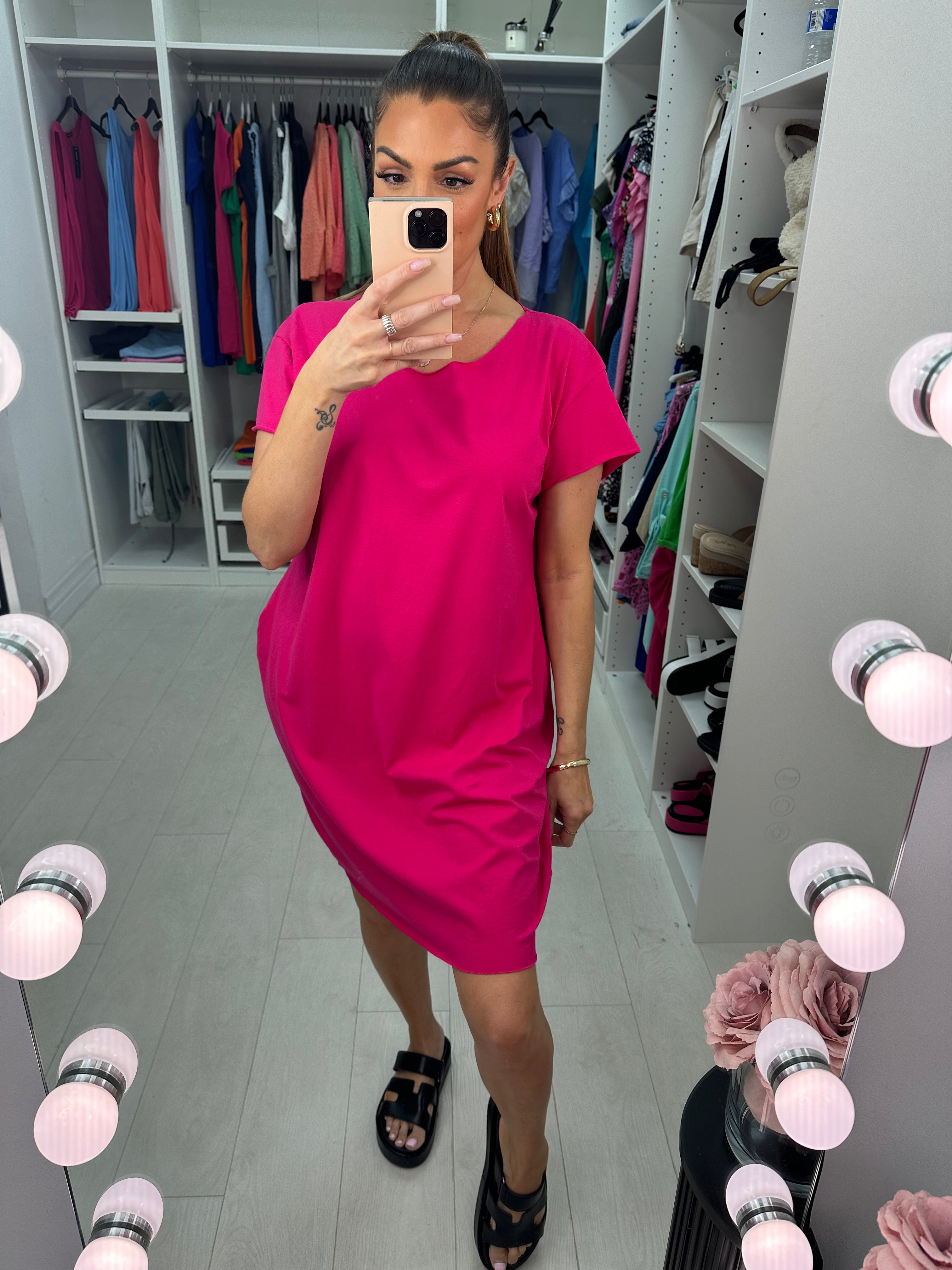 Carmen Plain Loose Fit Pocket Dress