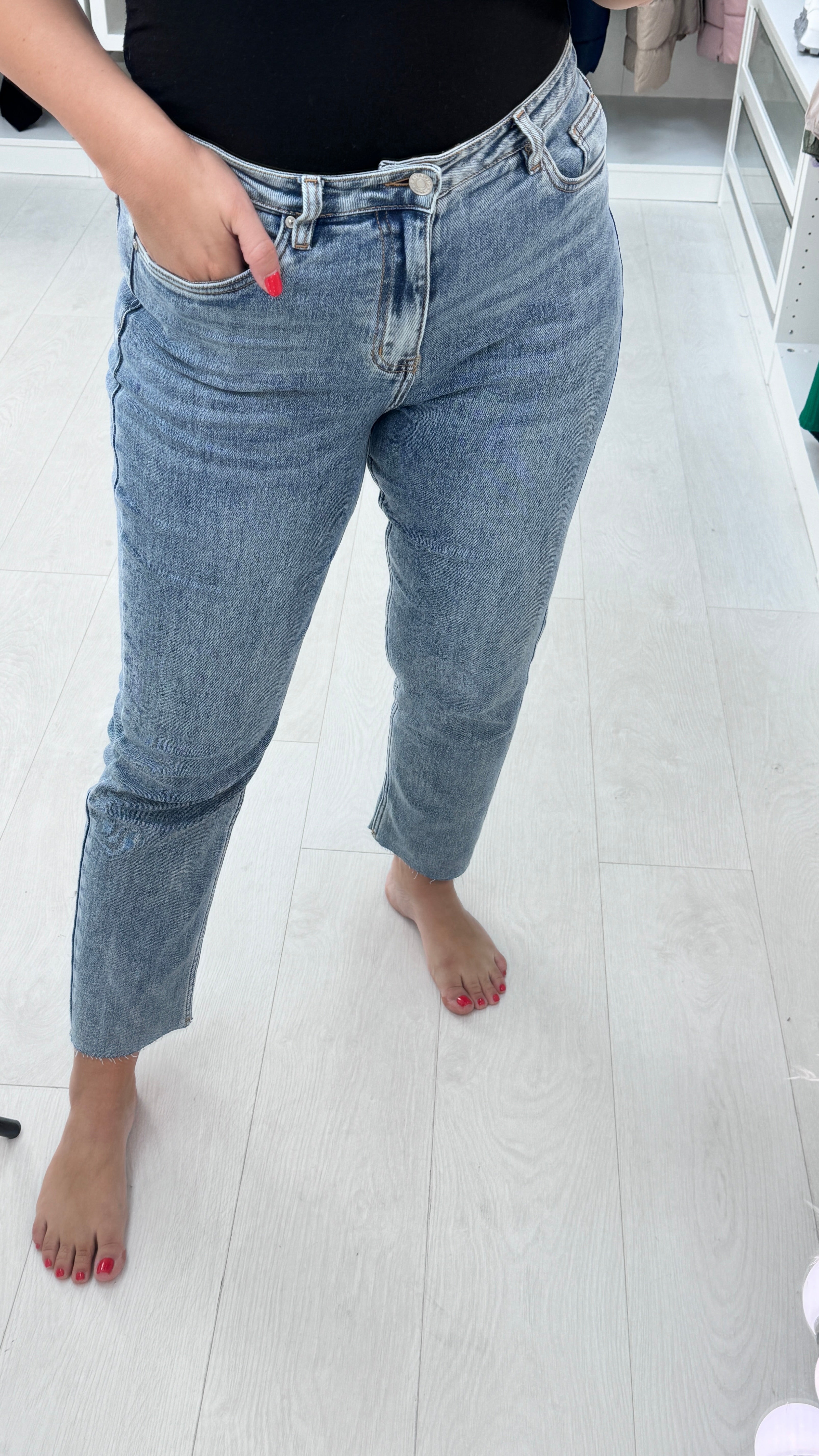 Kenzie Light Blue Washed High Waist Denim Jeans