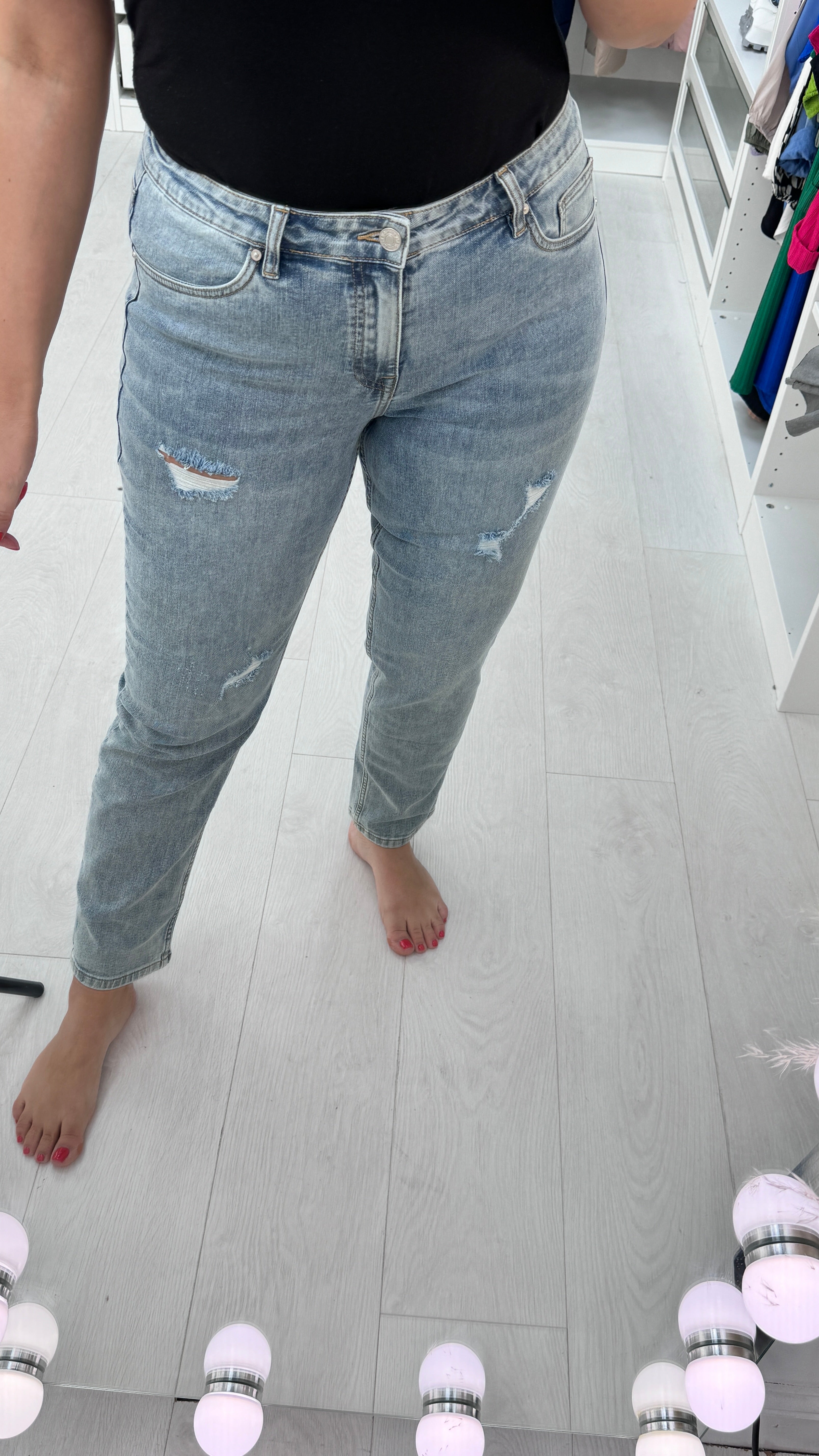 Loyal Distressed Mid Waist Jeans