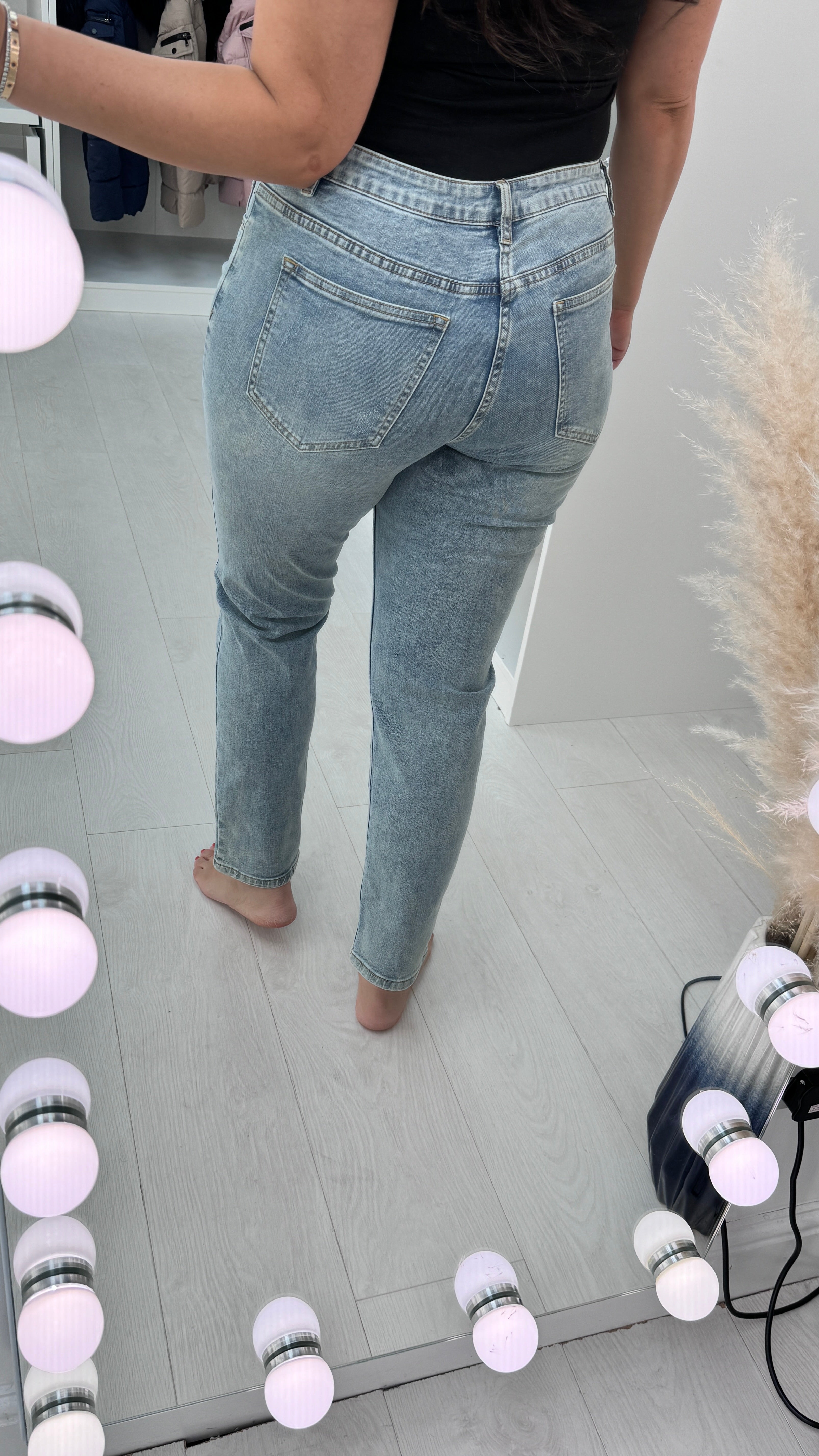 Loyal Distressed Mid Waist Jeans