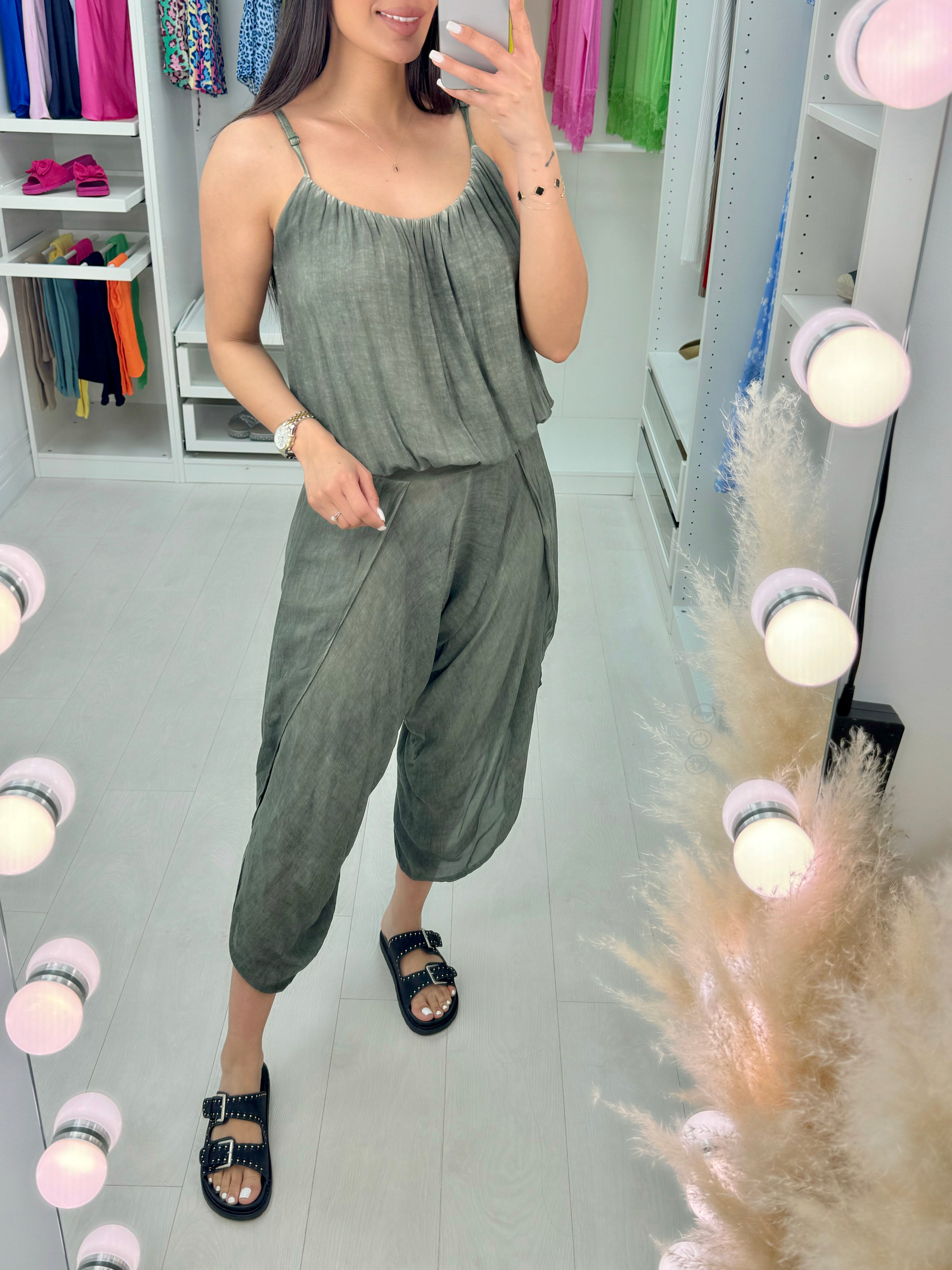 Trula Pleat Detail Loose Fit Jumpsuit
