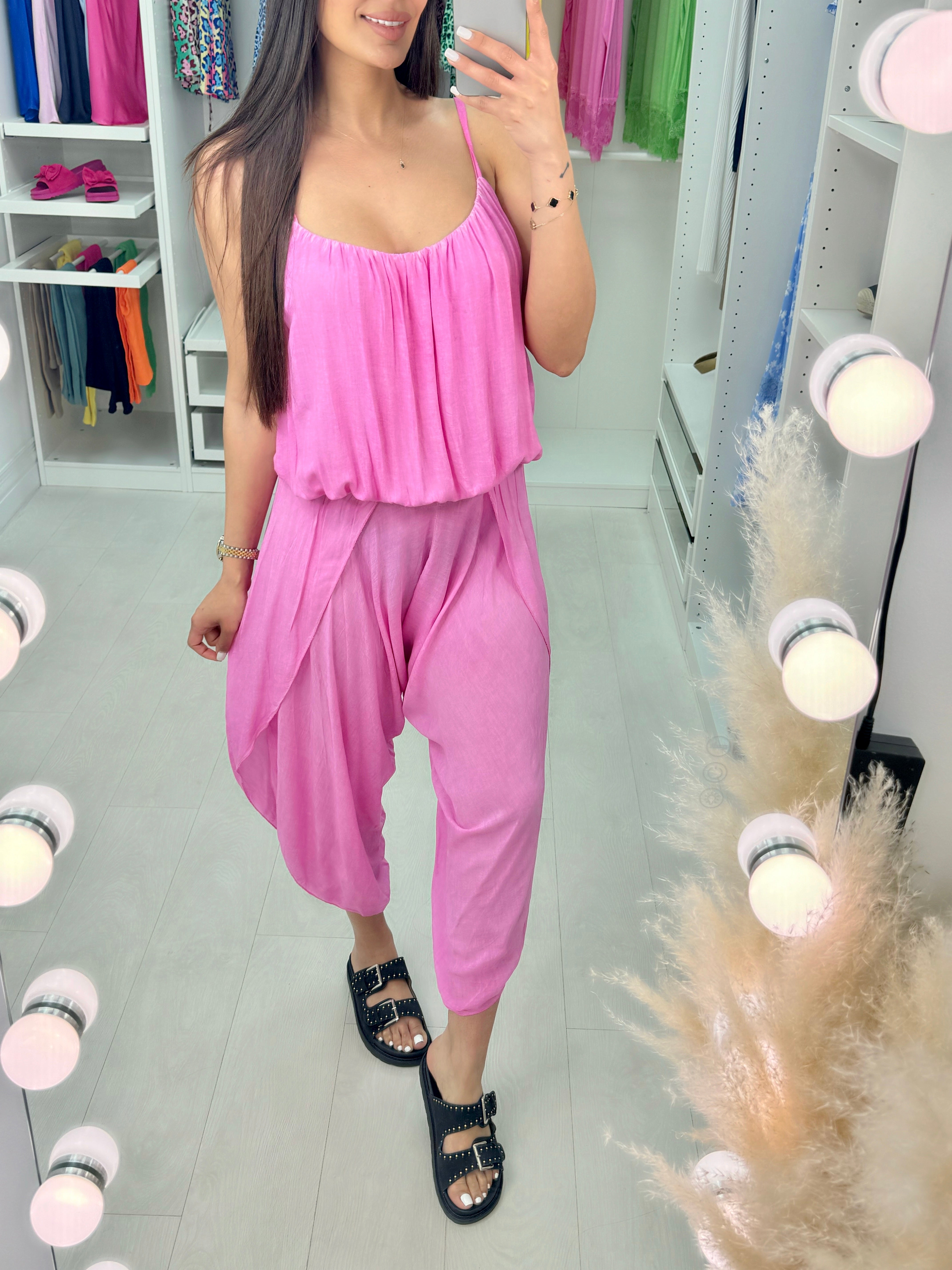 Trula Pleat Detail Loose Fit Jumpsuit