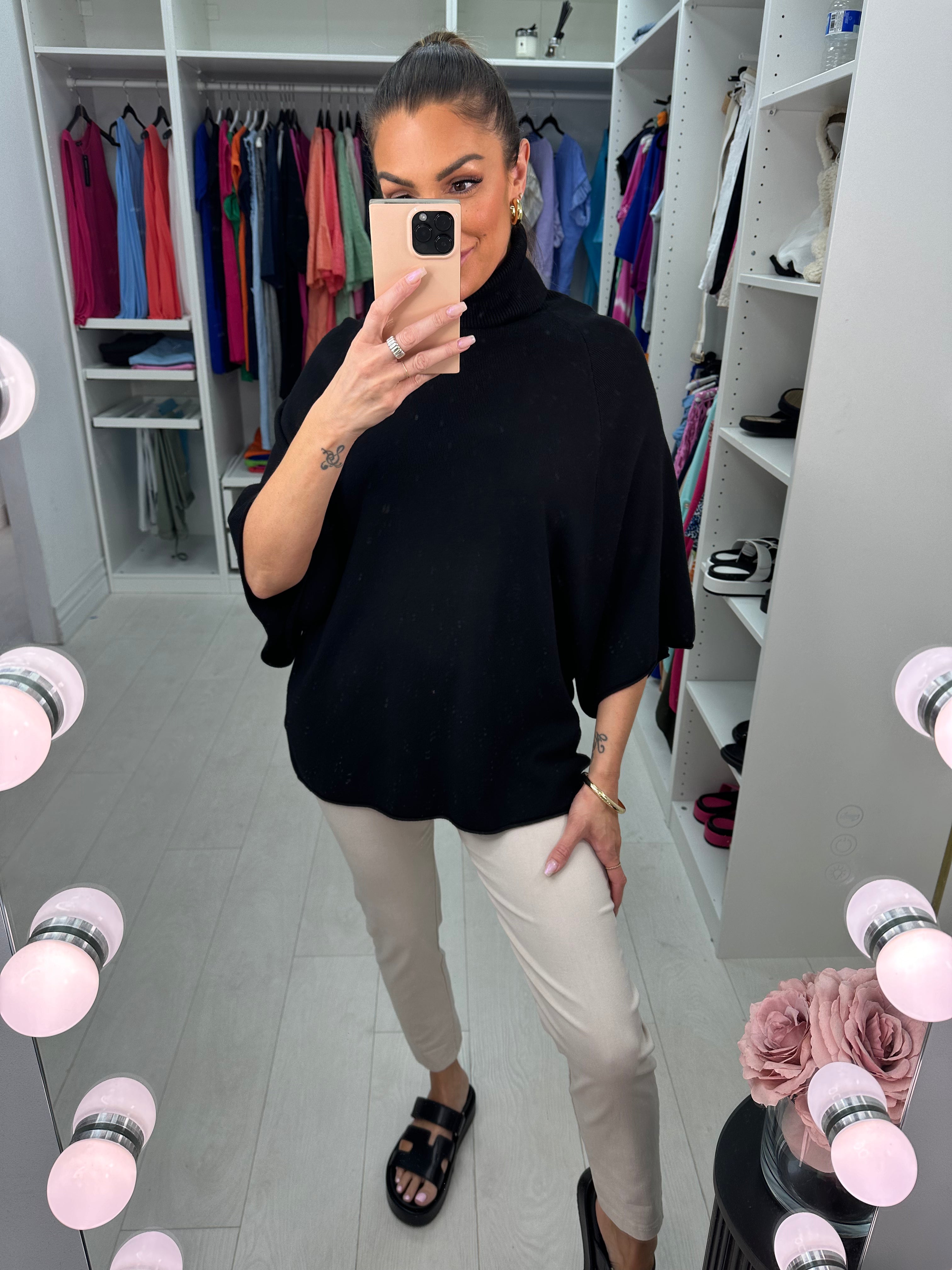 Charlotte Ribbed Roll Neck Jumper