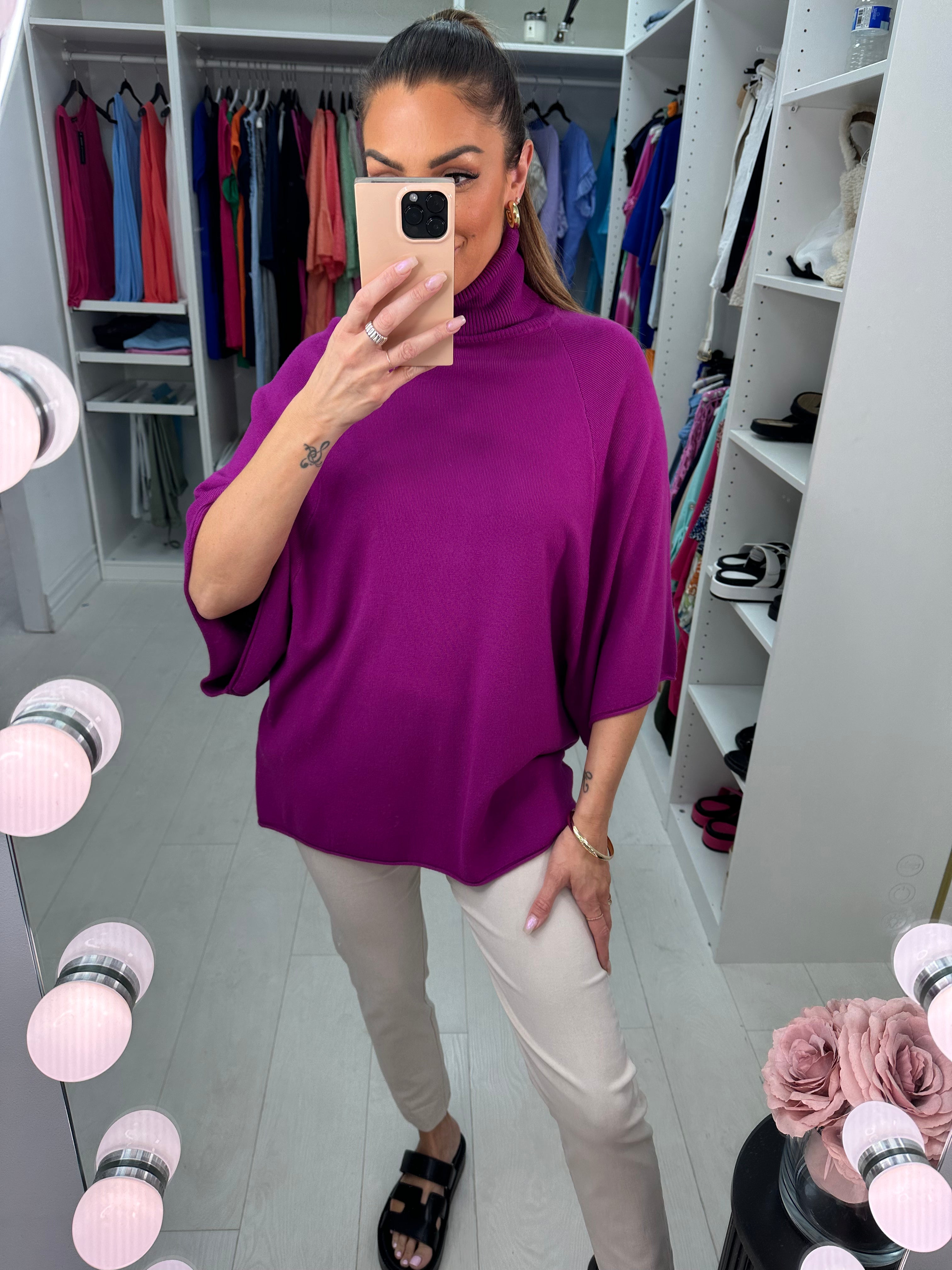 Charlotte Ribbed Roll Neck Jumper