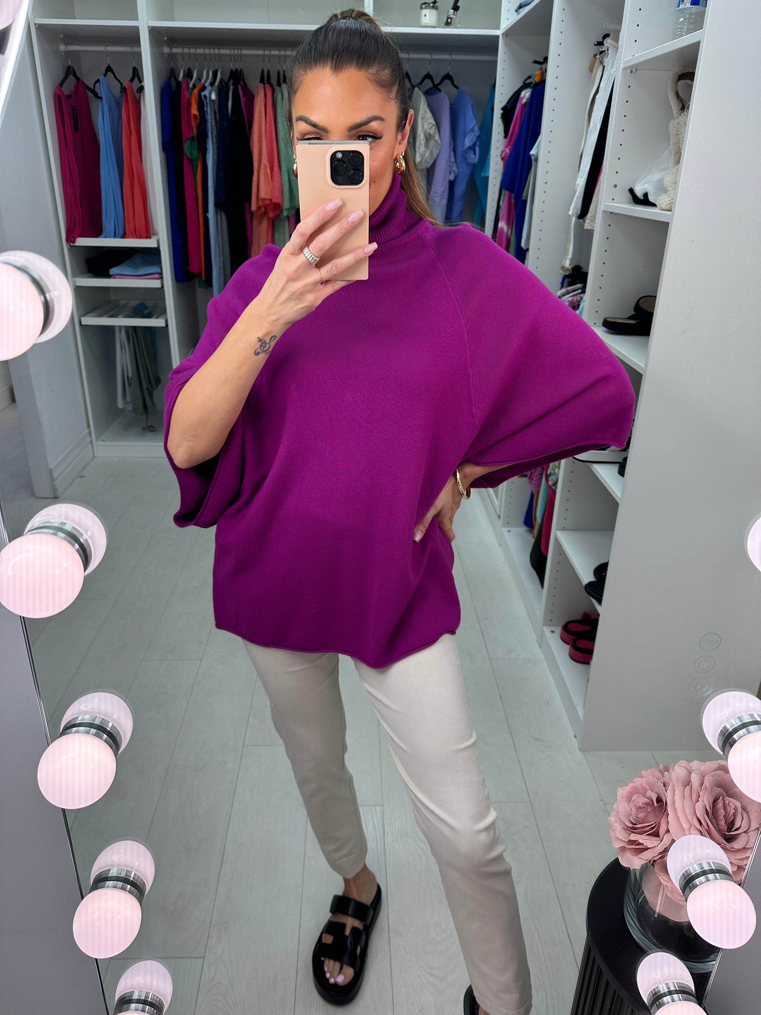 Charlotte Ribbed Roll Neck Jumper