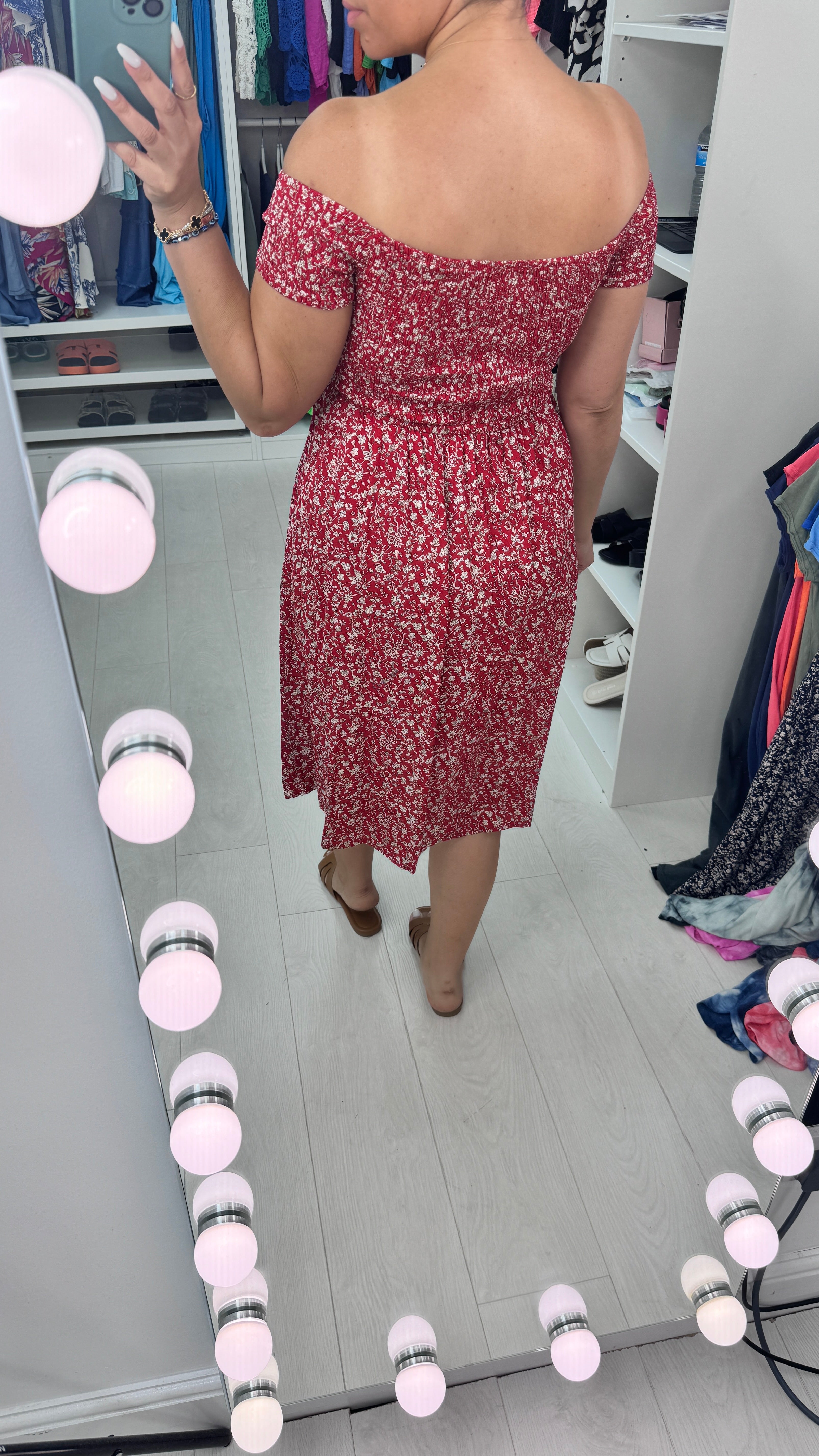 Callie Floral Bardot Dress