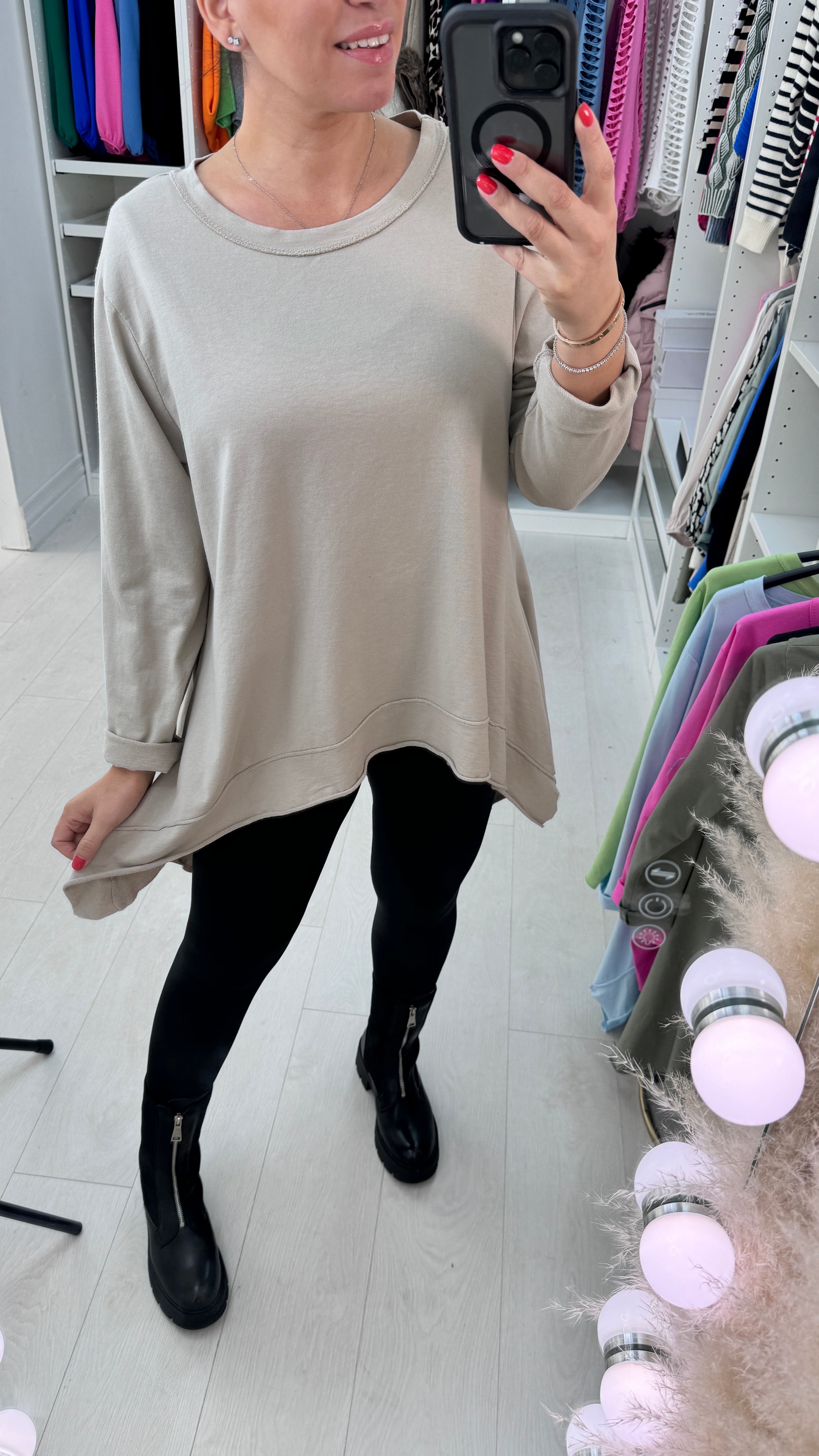 Zola Longline Round Neck Tunic