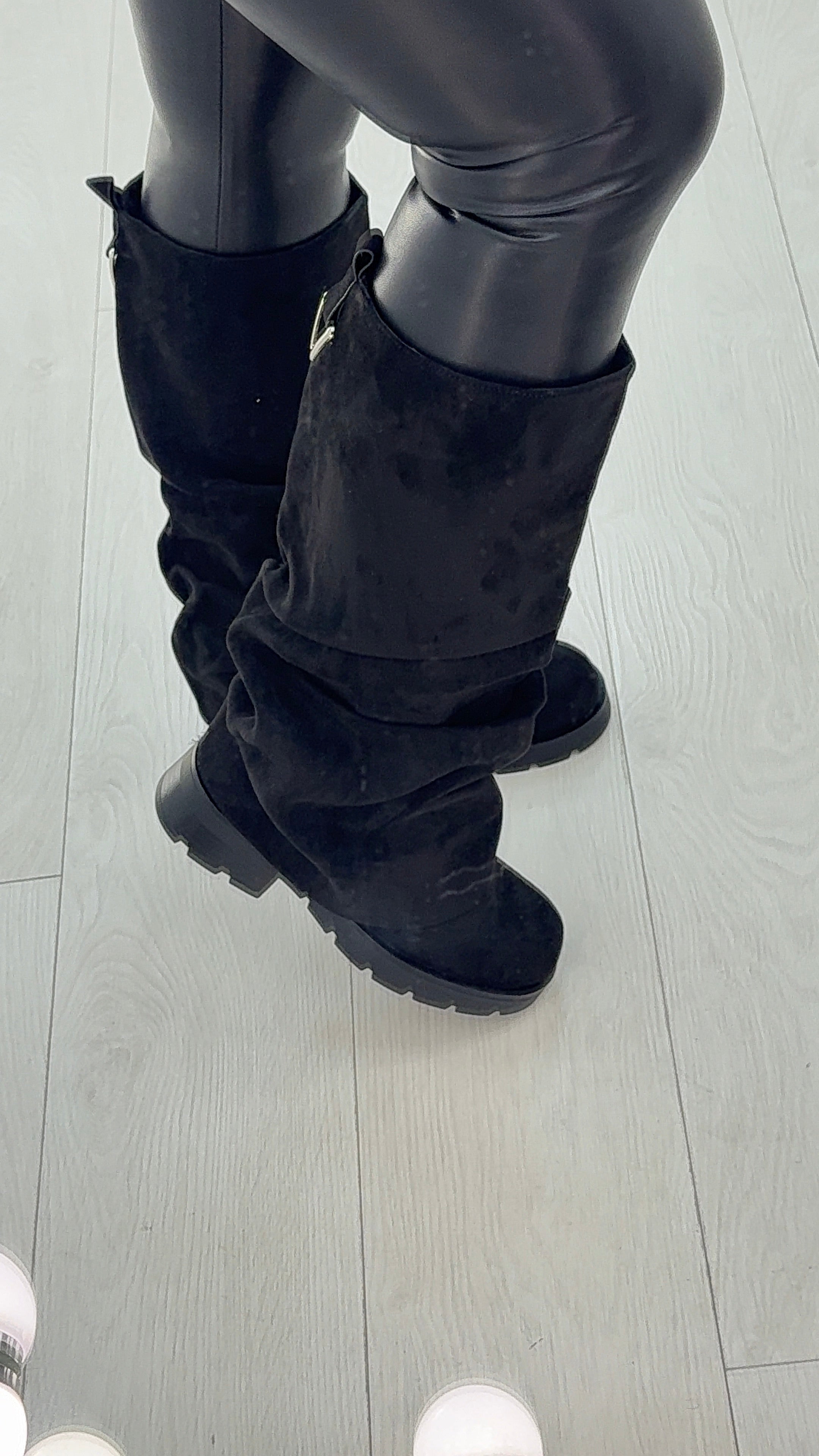 Ricardo Faux Suede Fold Over Boots