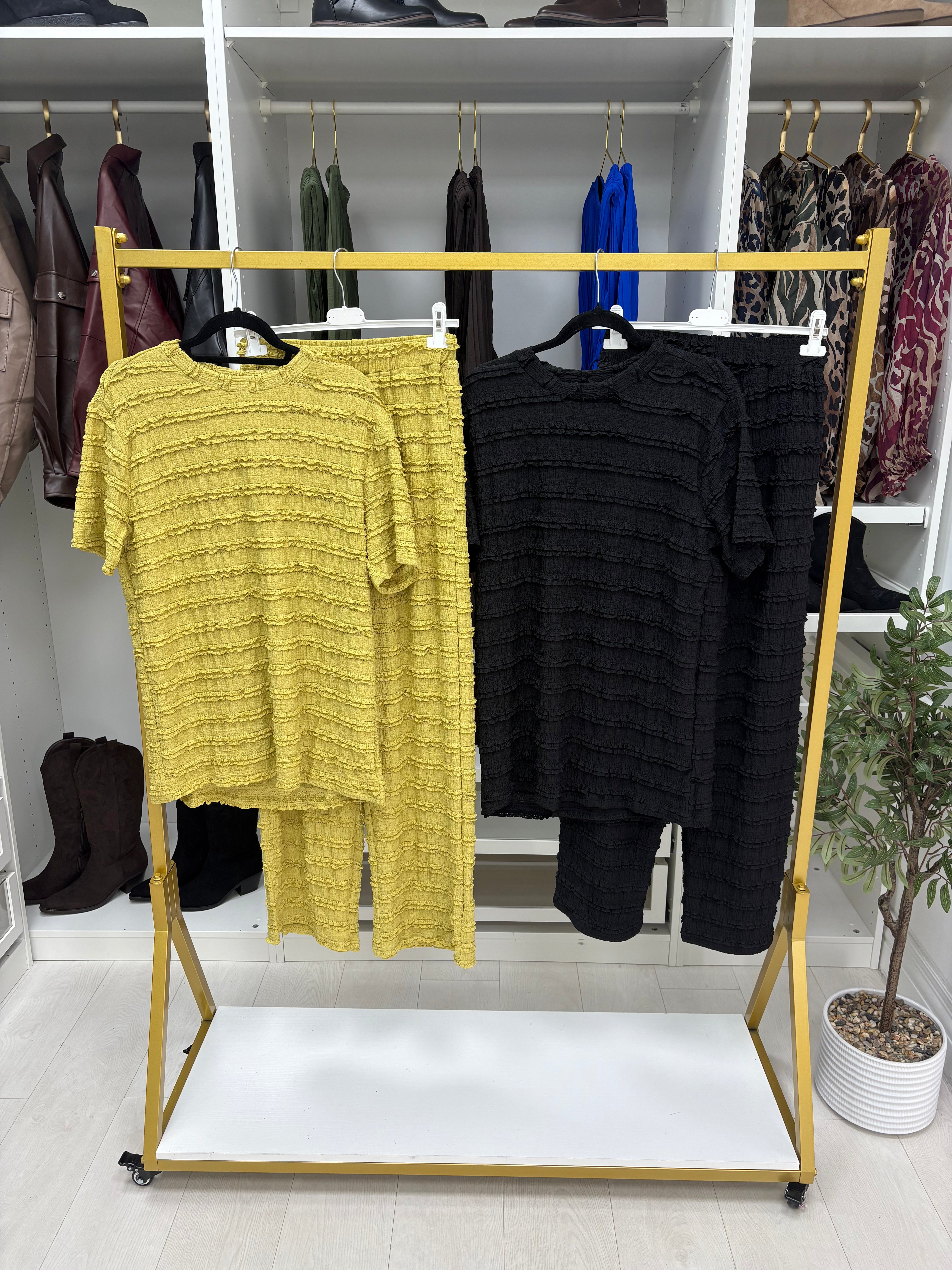 Zayella Textured Loose Fit Co-Ord Set