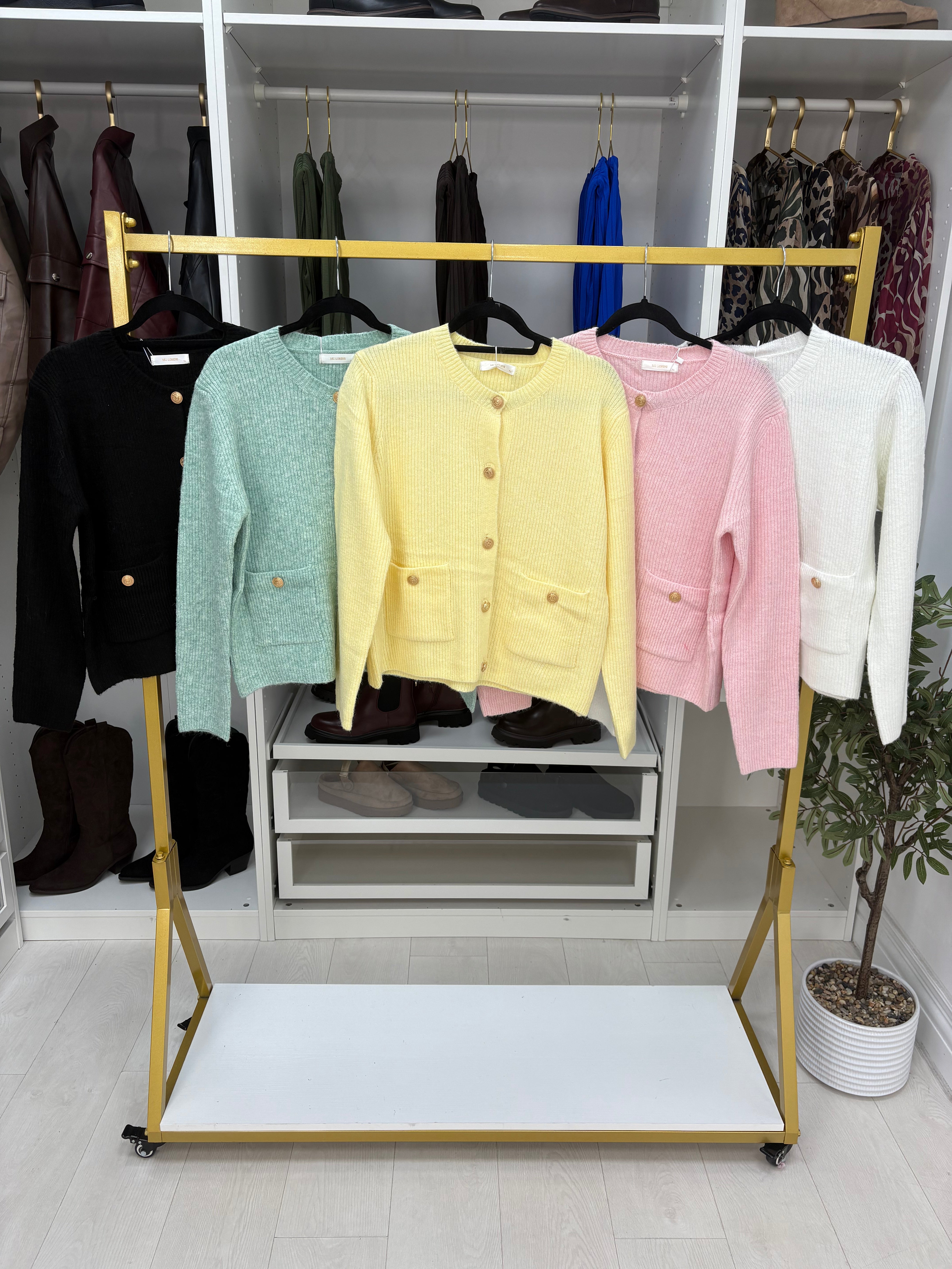 Calina Plain Supper Soft Button Front Cardigan