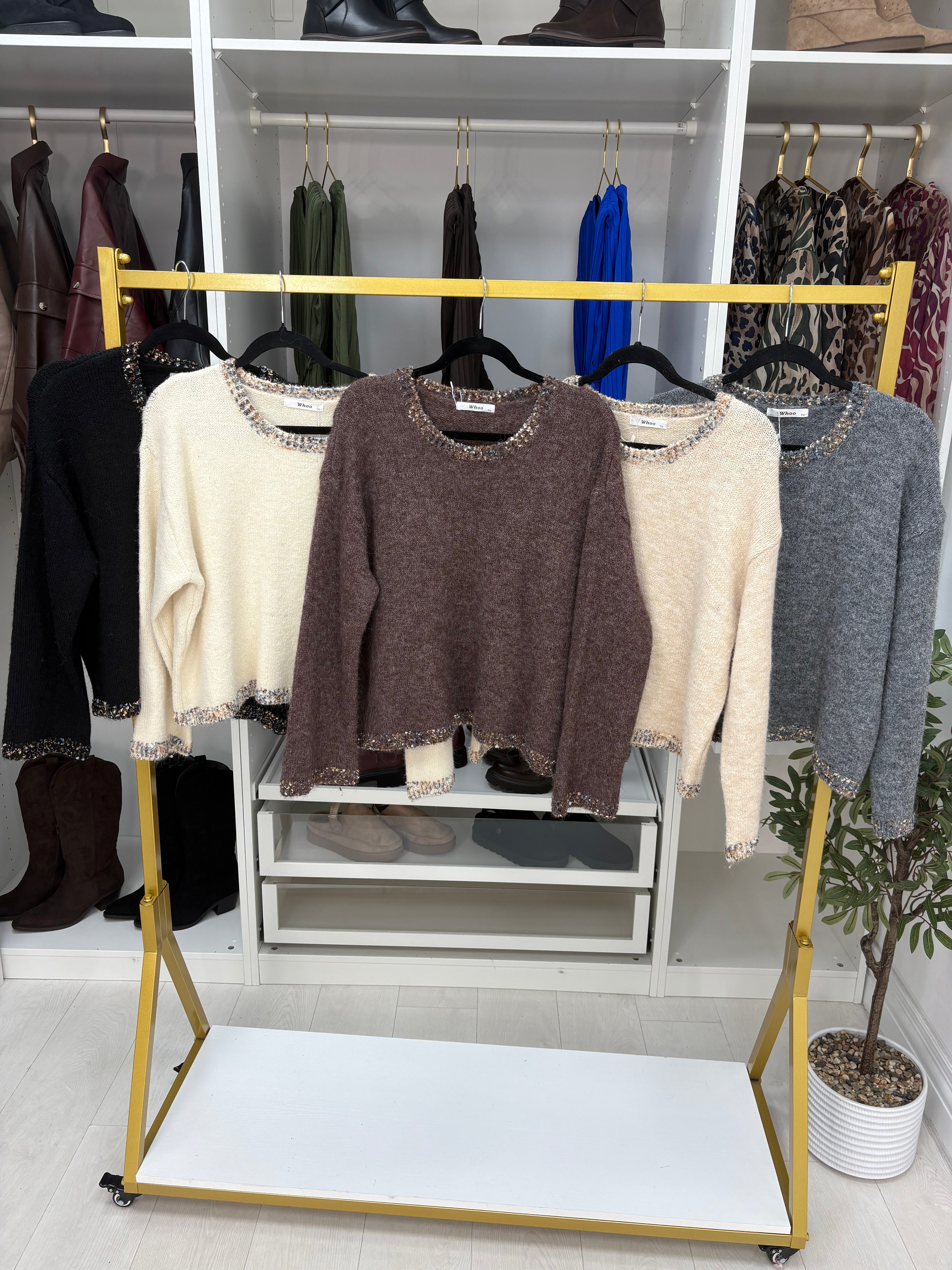 Ilana Plain Super Soft Stitched Hem Detail Jumper