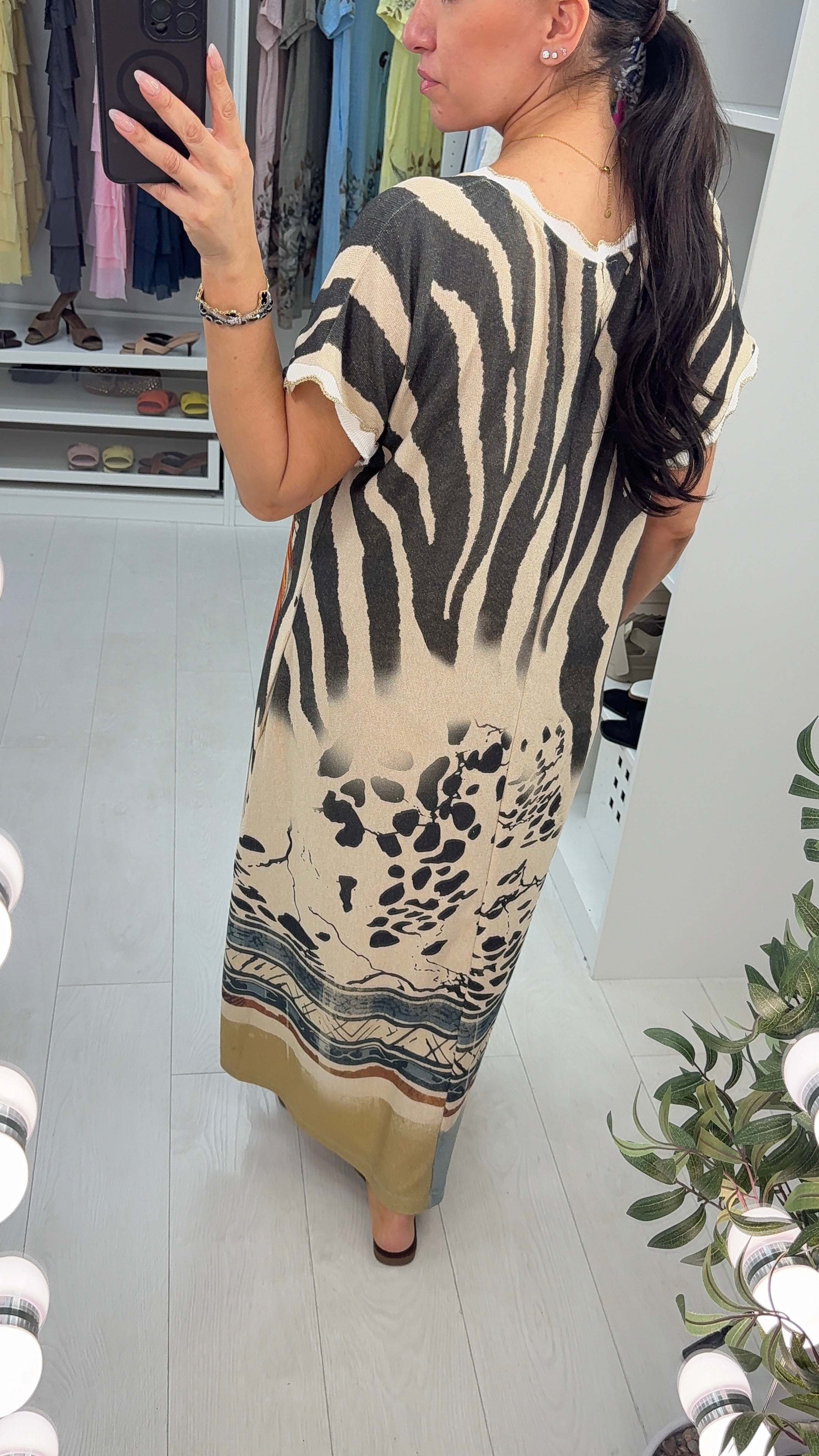 Hariet 'Peace' Slogan Loose Fit Maxi Dress