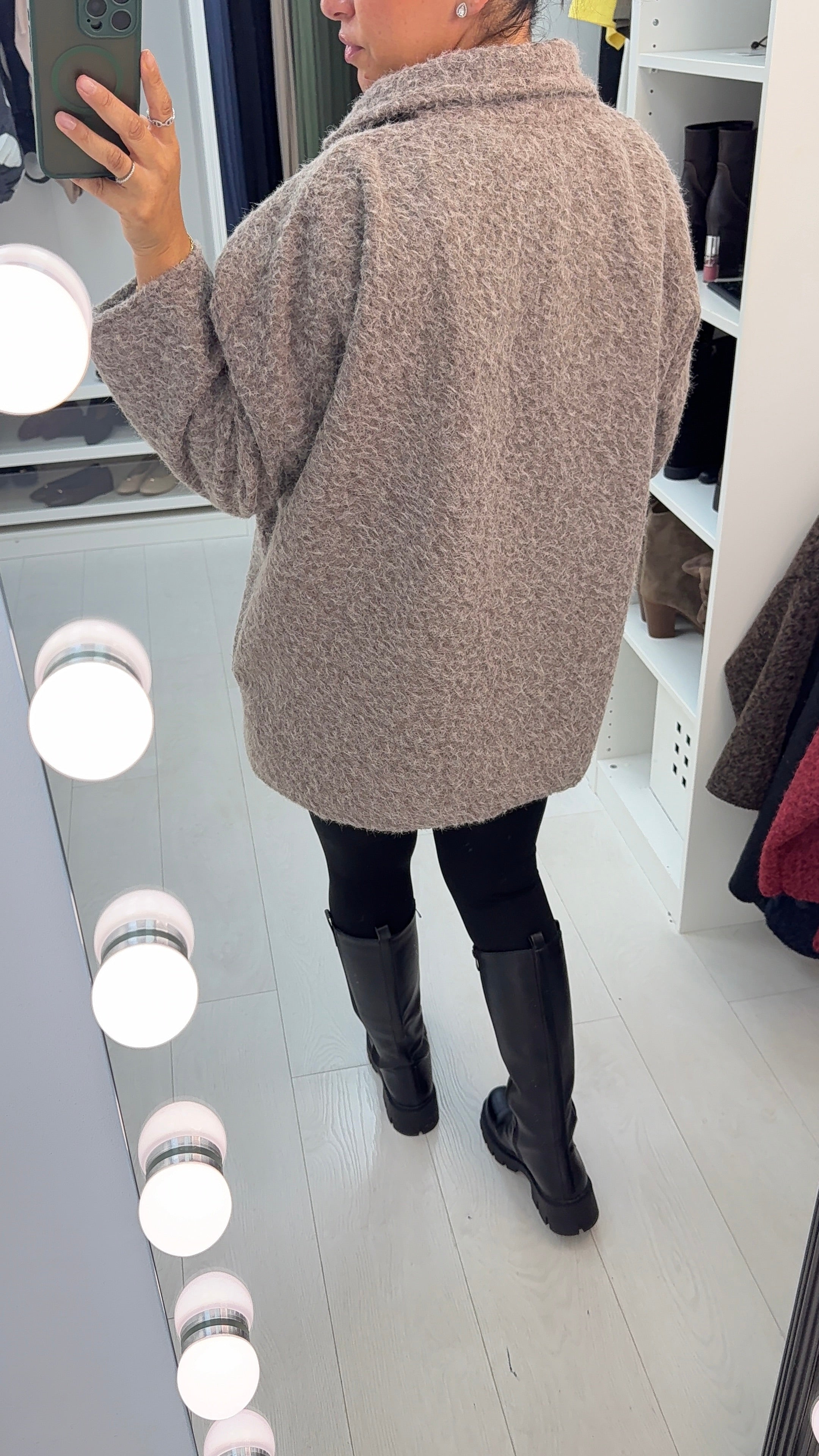 Haylee Textured Button Front Jacket