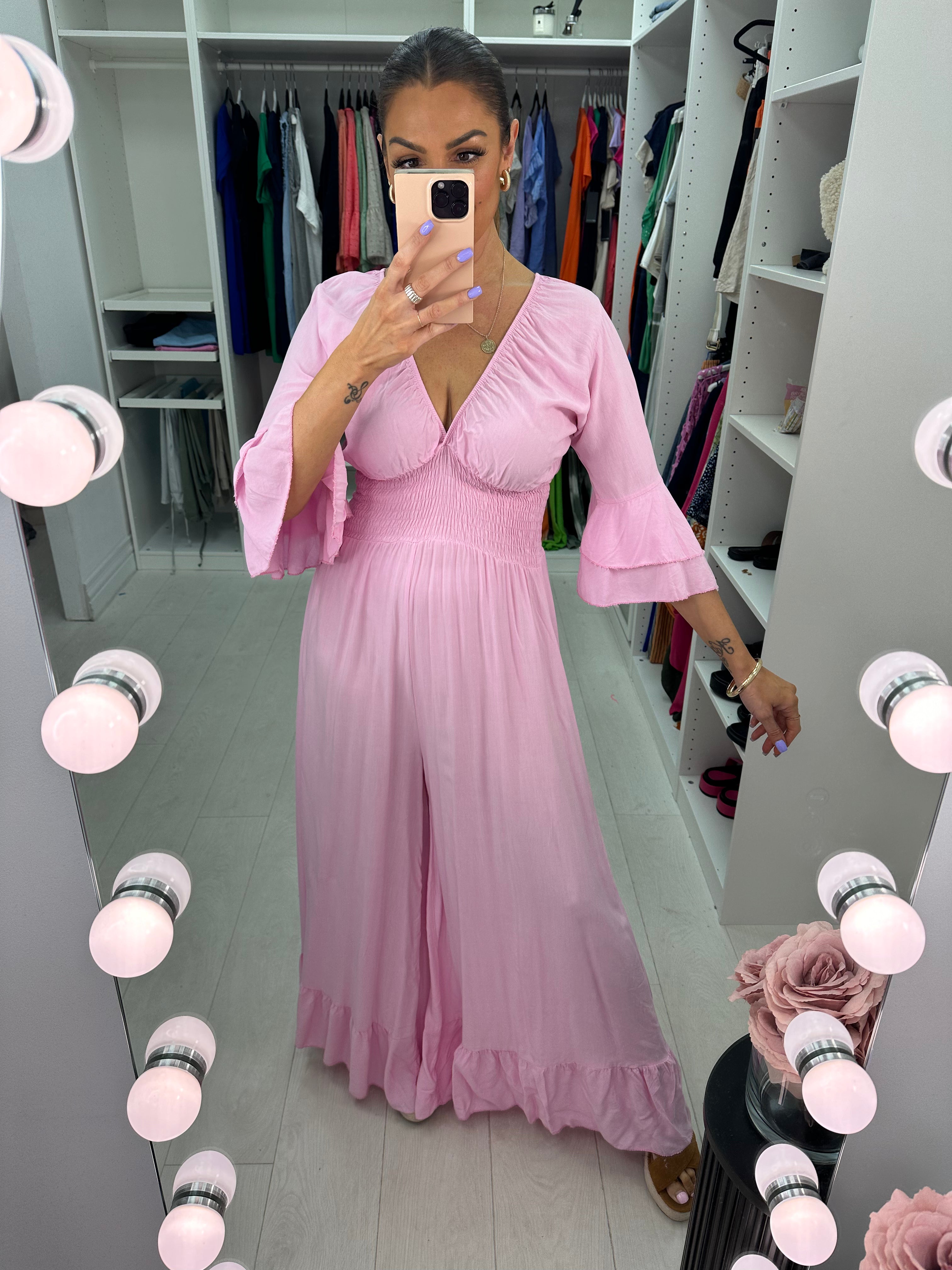 Chaplin Ruffle Sleeve Jumpsuit