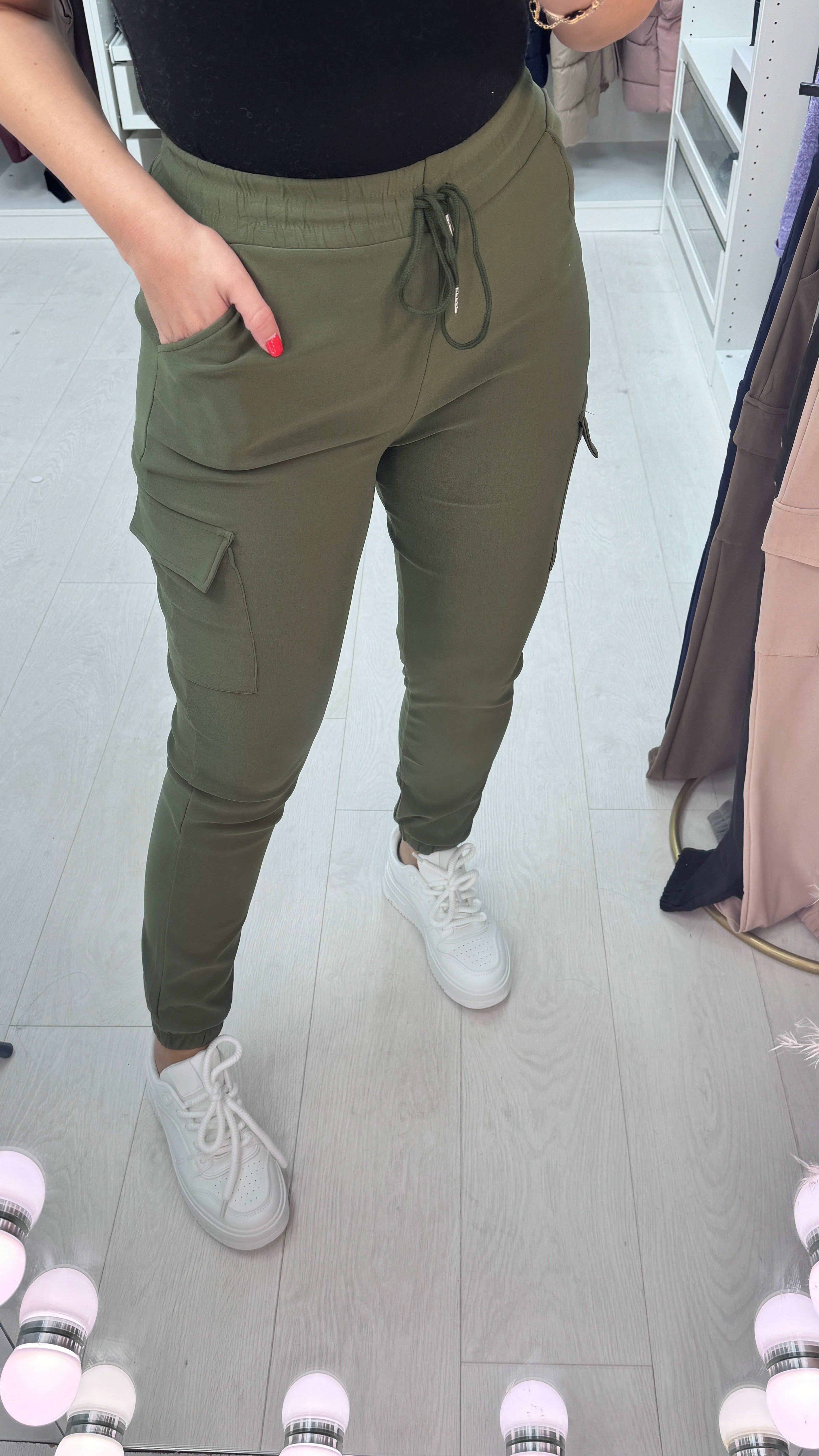 Maida Jersey Stretch Cargo Trousers