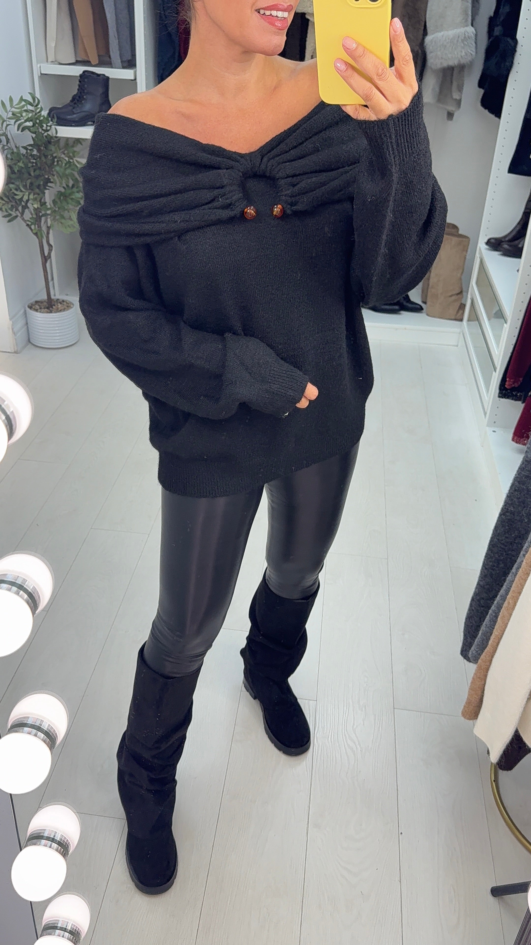 Nenita Super Soft Bardot Knit Jumper