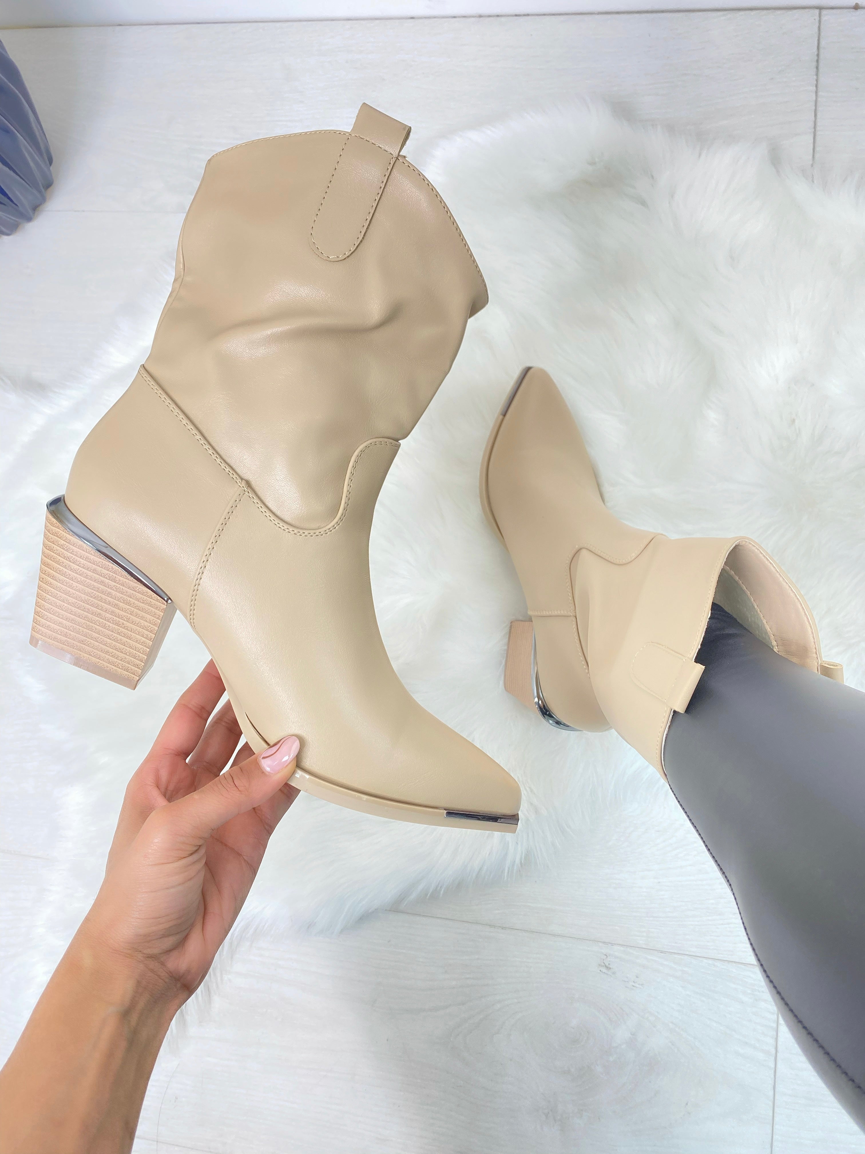 Lovie Faux Leather Western Boots