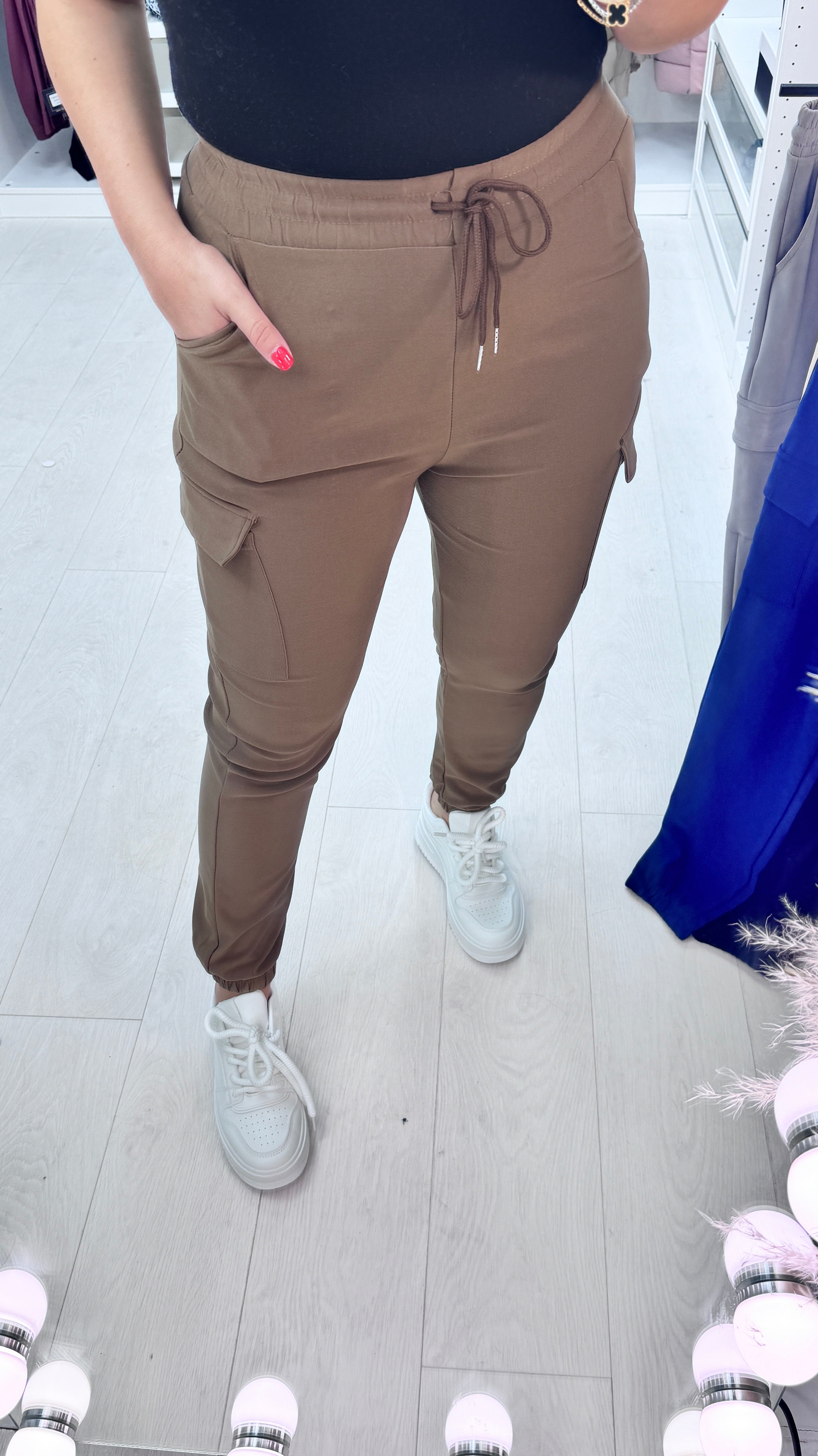 Maida Jersey Stretch Cargo Trousers