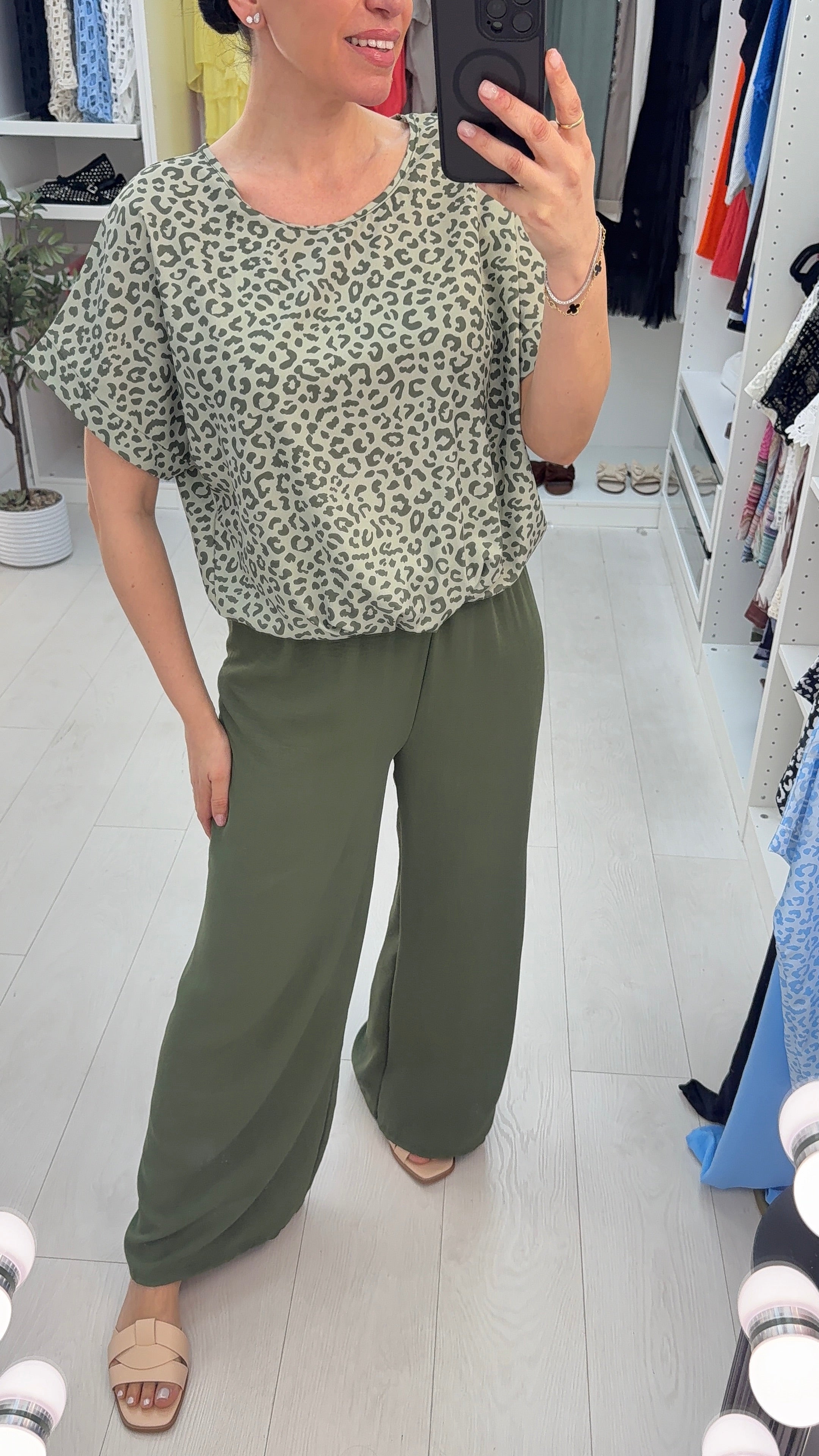 Campbell Leopard Print Tie Front Co-Ord Set