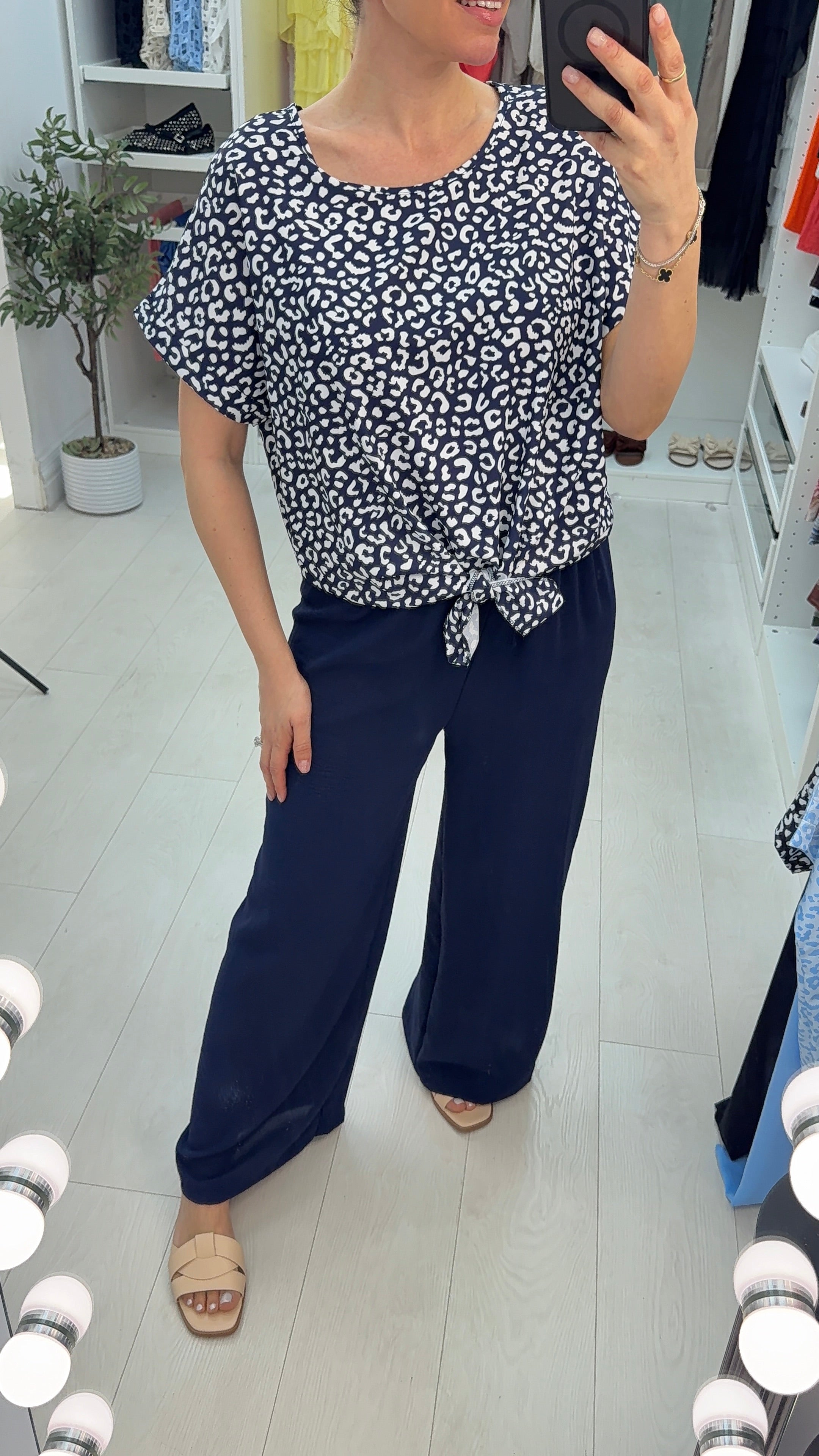 Campbell Leopard Print Tie Front Co-Ord Set