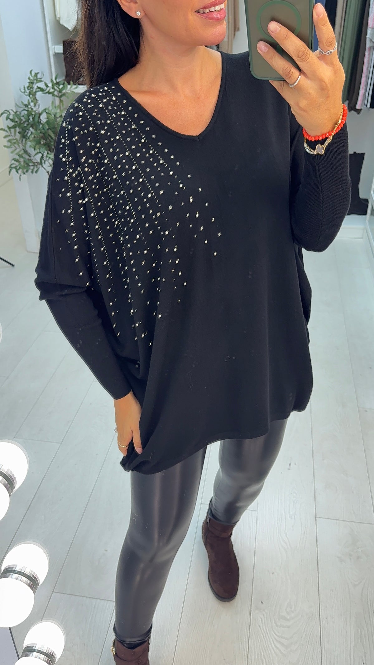 Dominika Scattered Diamante Jumper