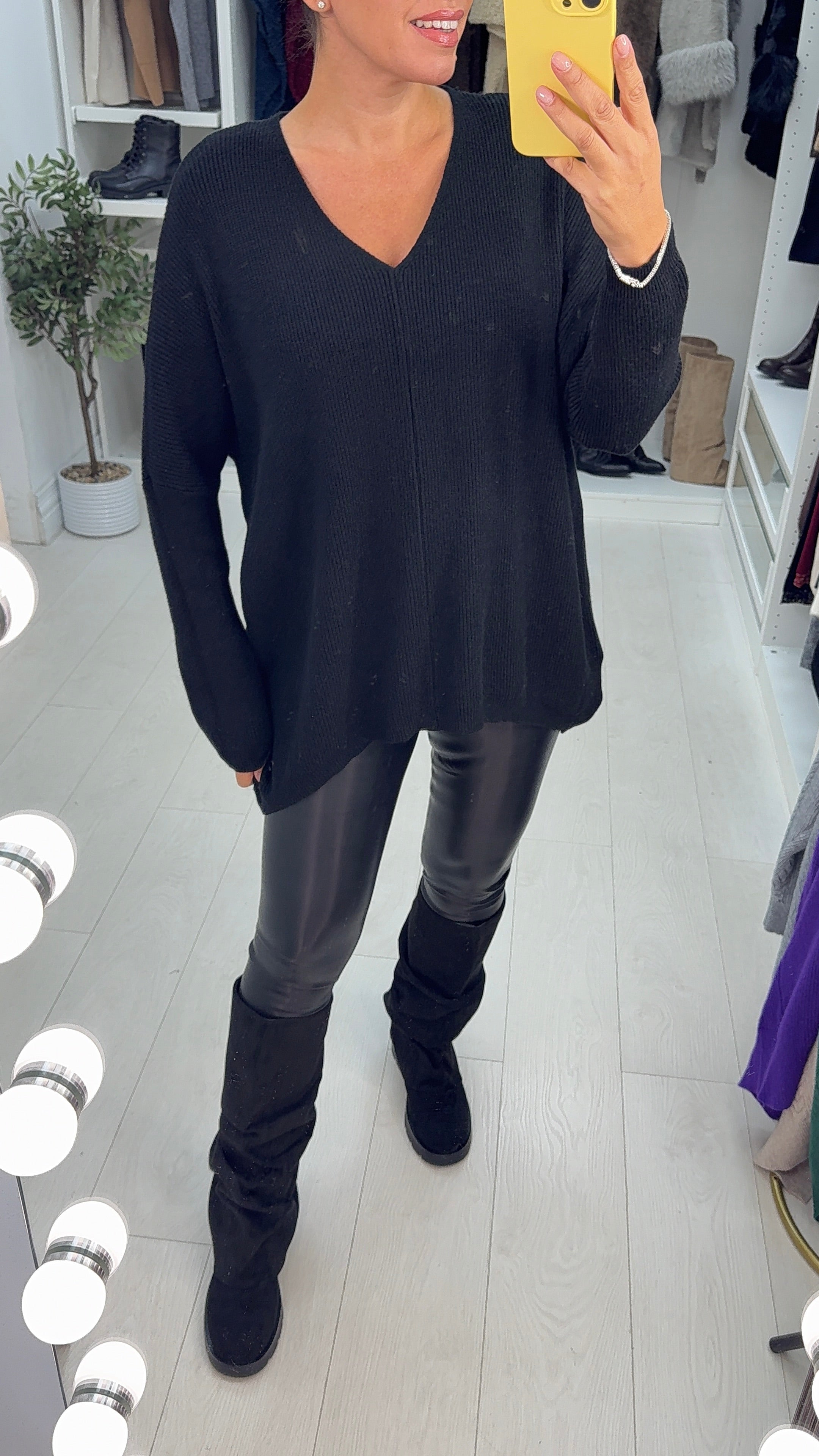 Loyola V-Neck Loose Fit Knit Jumper