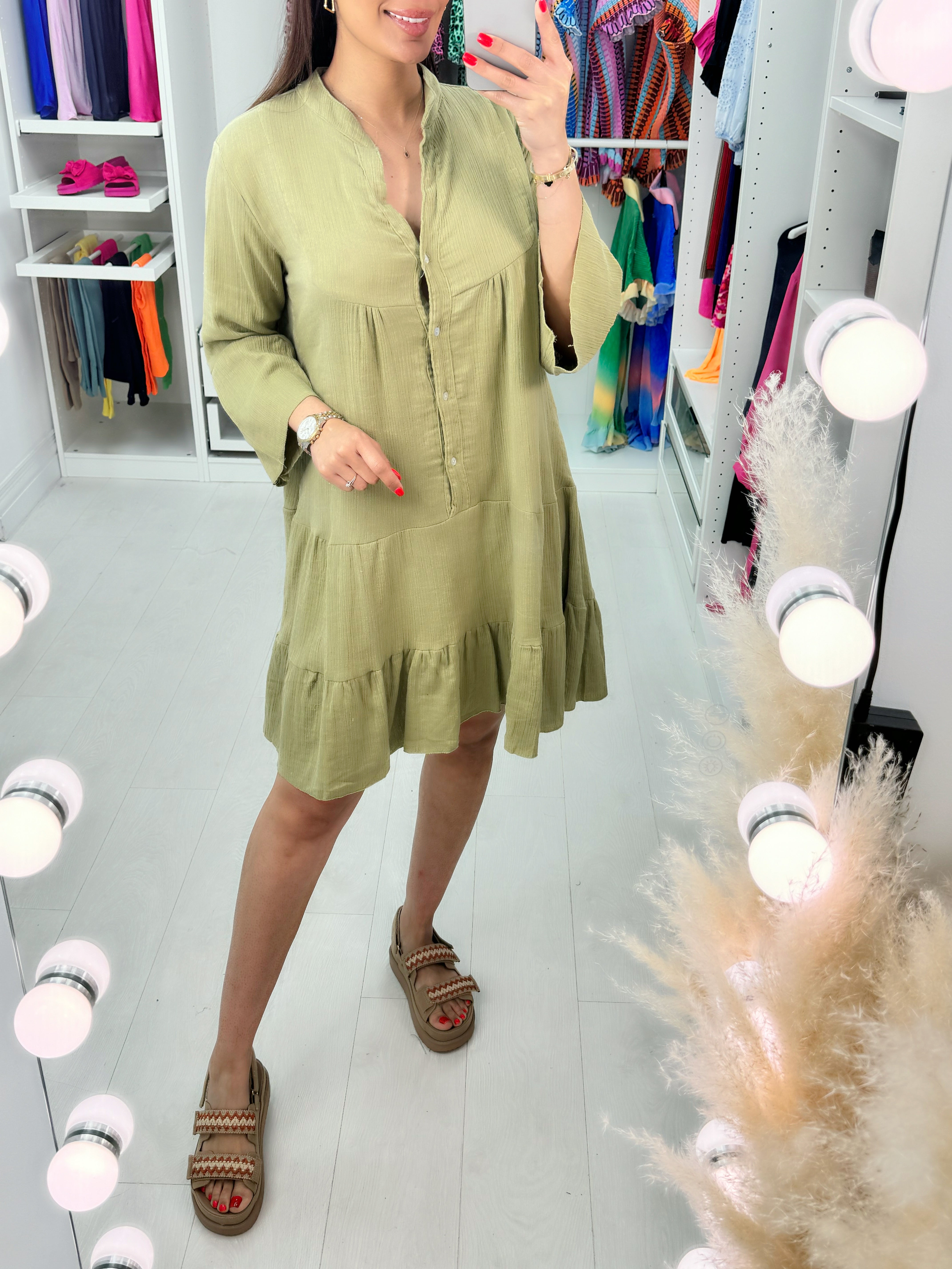 Enya Oversized Smock Shirt Dress